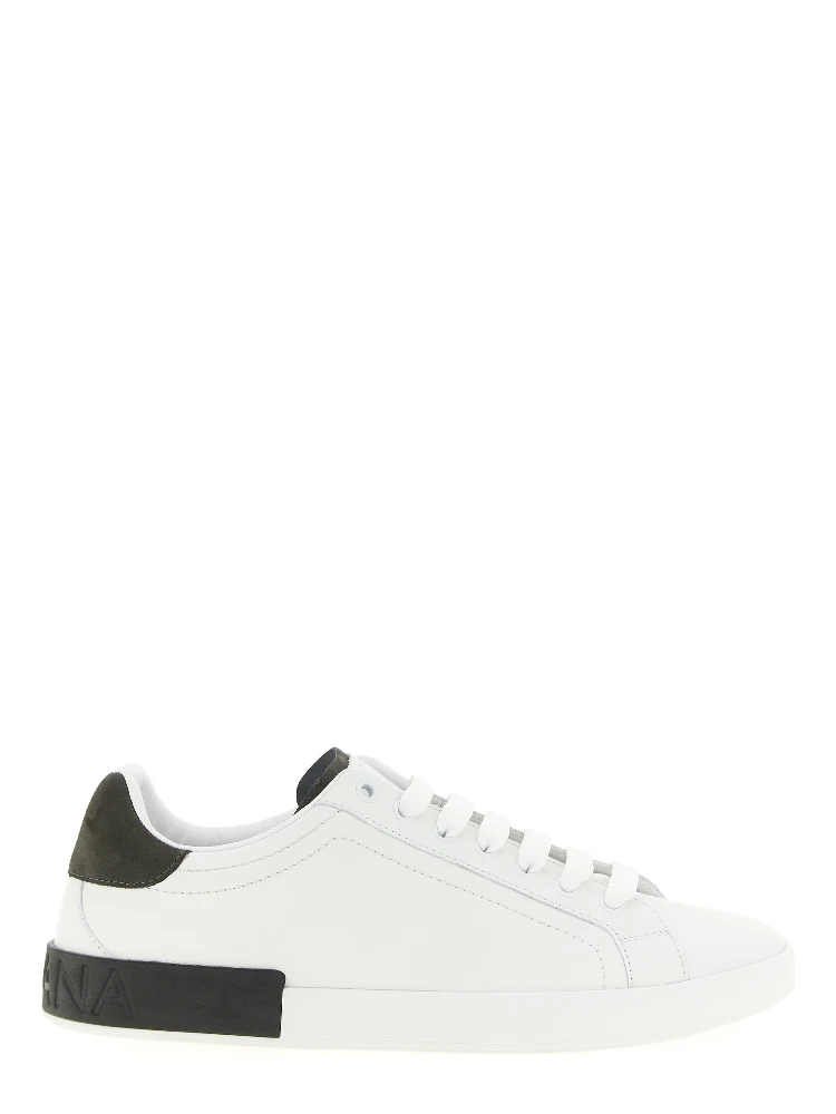 White Calfskin Low Top Sneakers