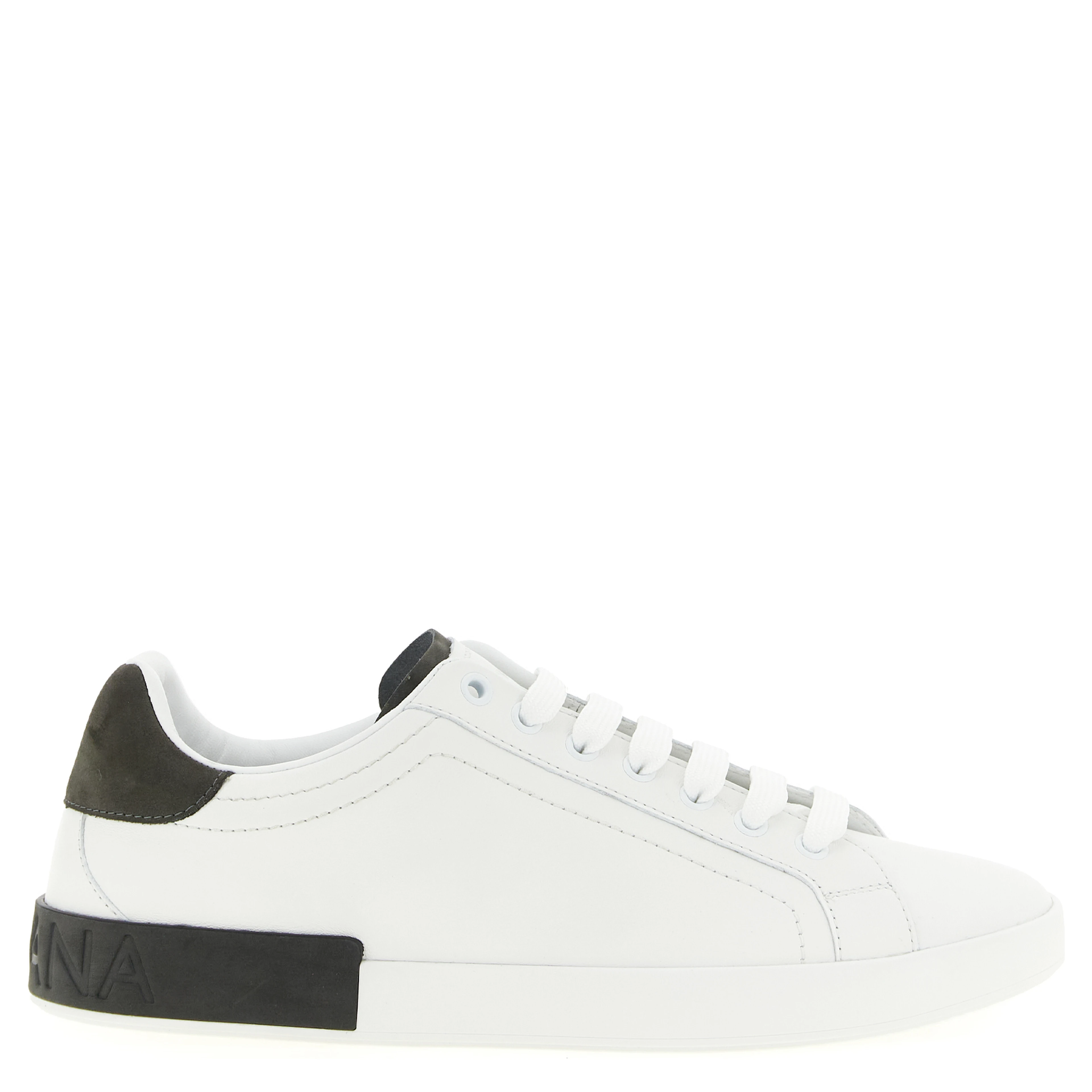 White Calfskin Low Top Sneakers