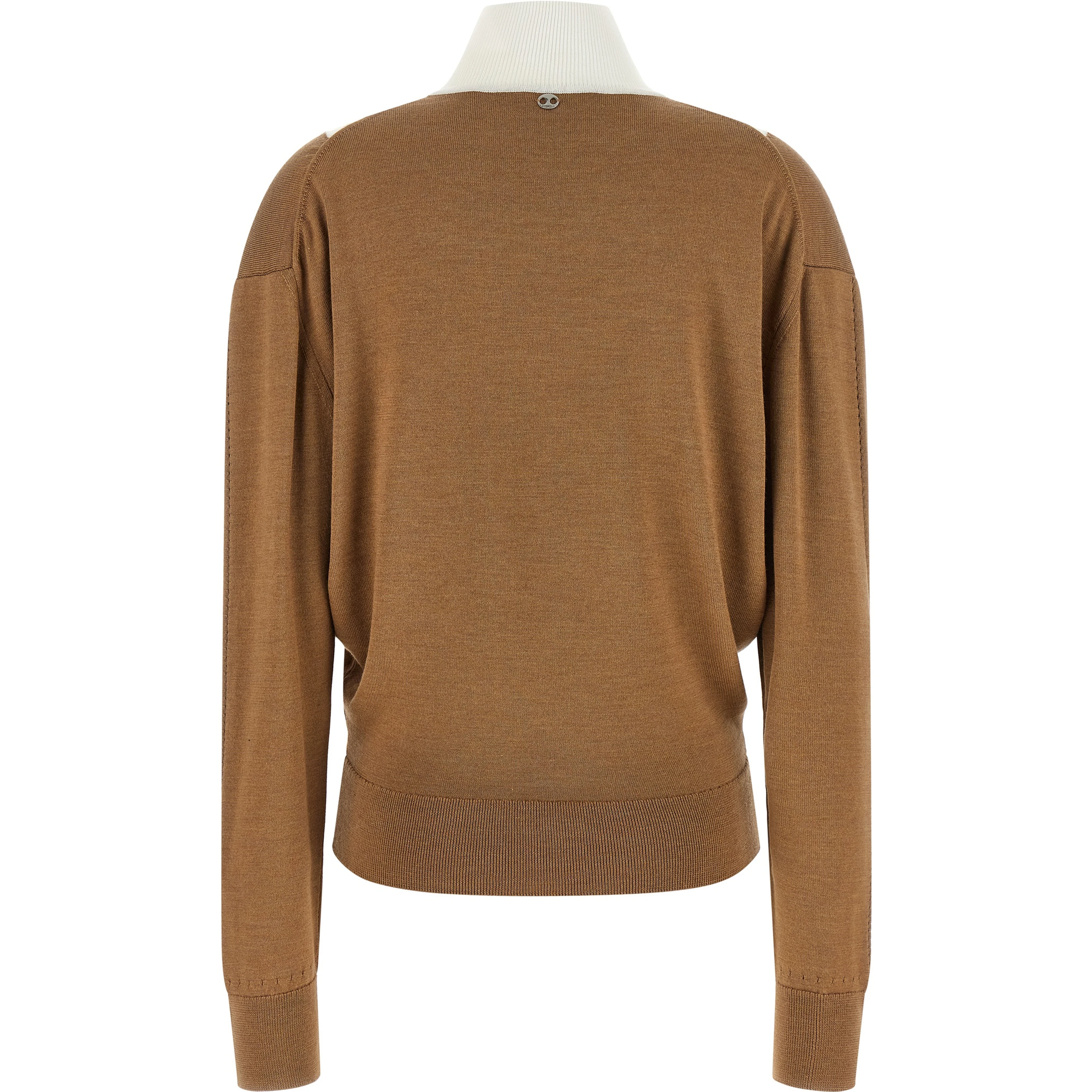 Beige Virgin Wool Cardigan