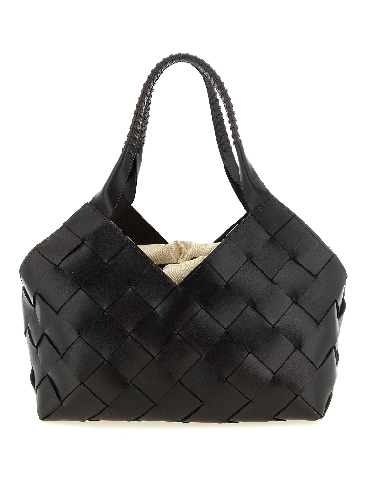 Brown Calfskin Shoulder Bag