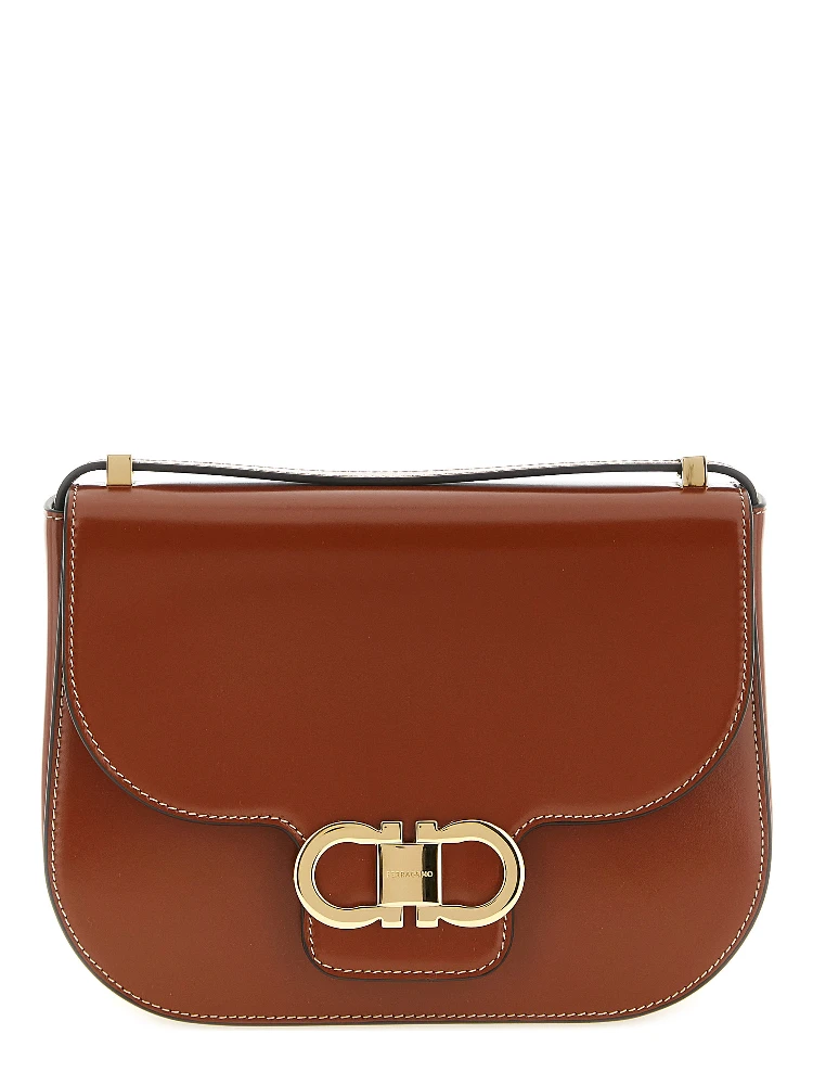 Brown Calfskin Crossbody Bag
