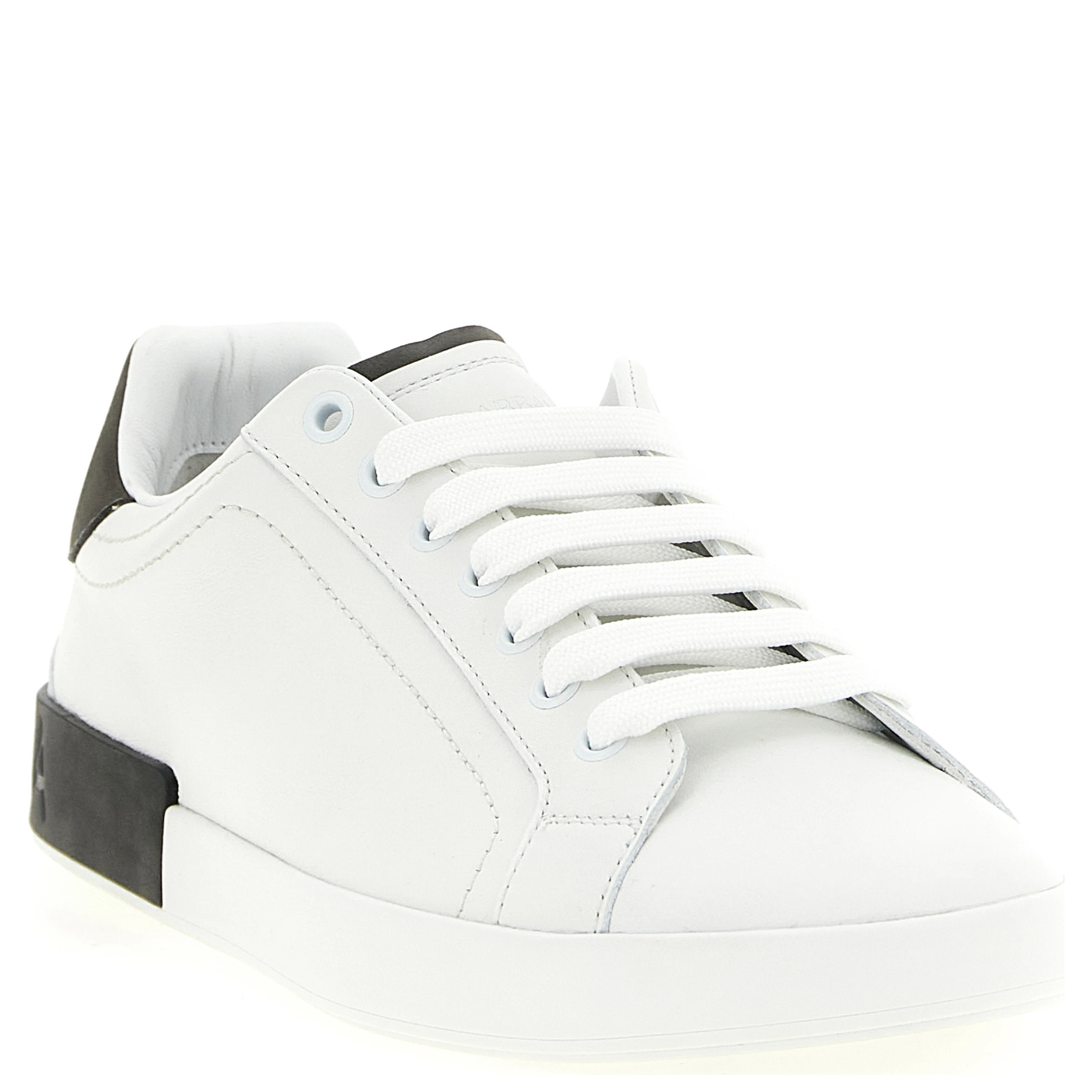 White Calfskin Low Top Sneakers