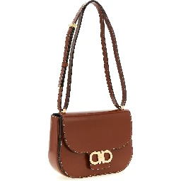 Brown Calfskin Crossbody Bag