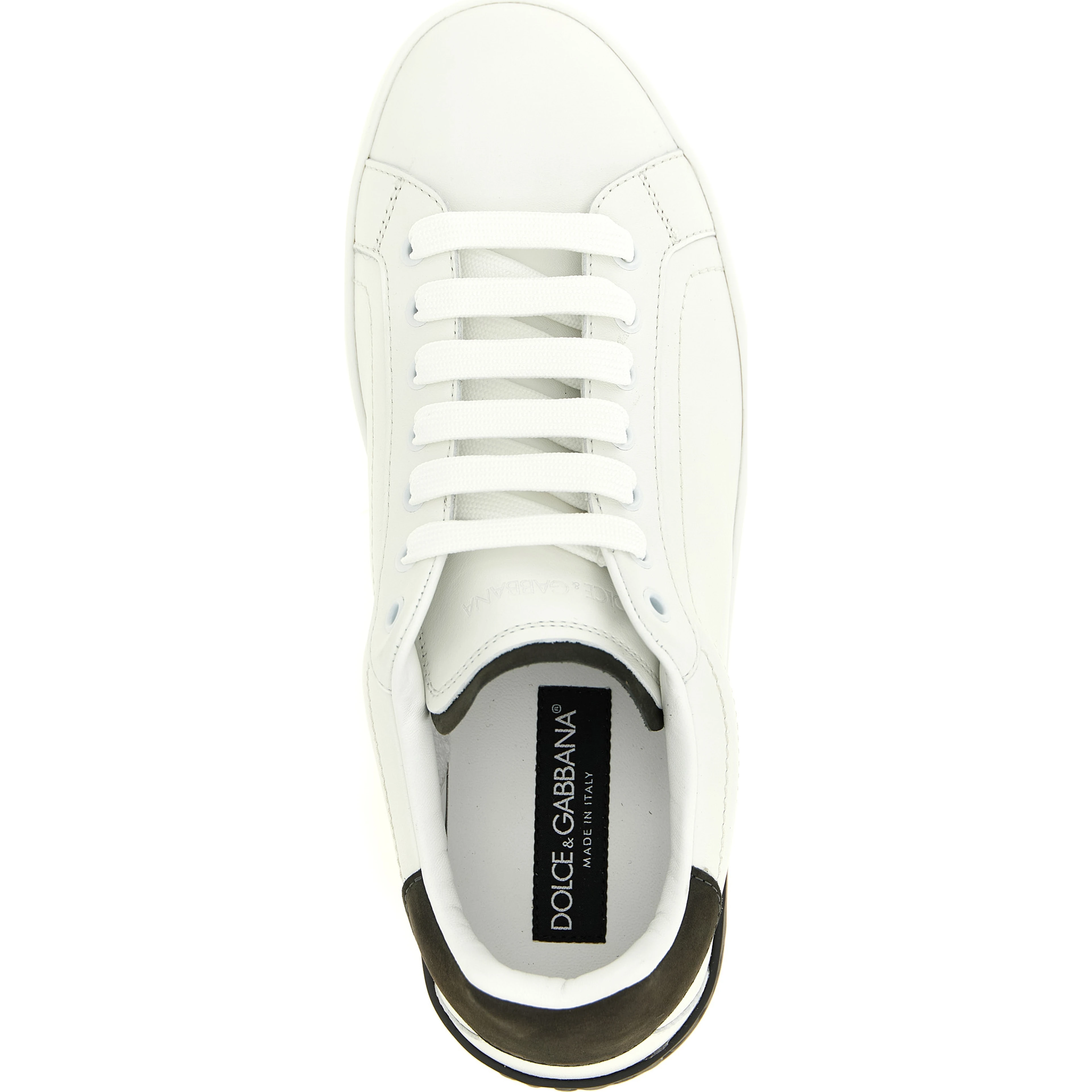 White Calfskin Low Top Sneakers