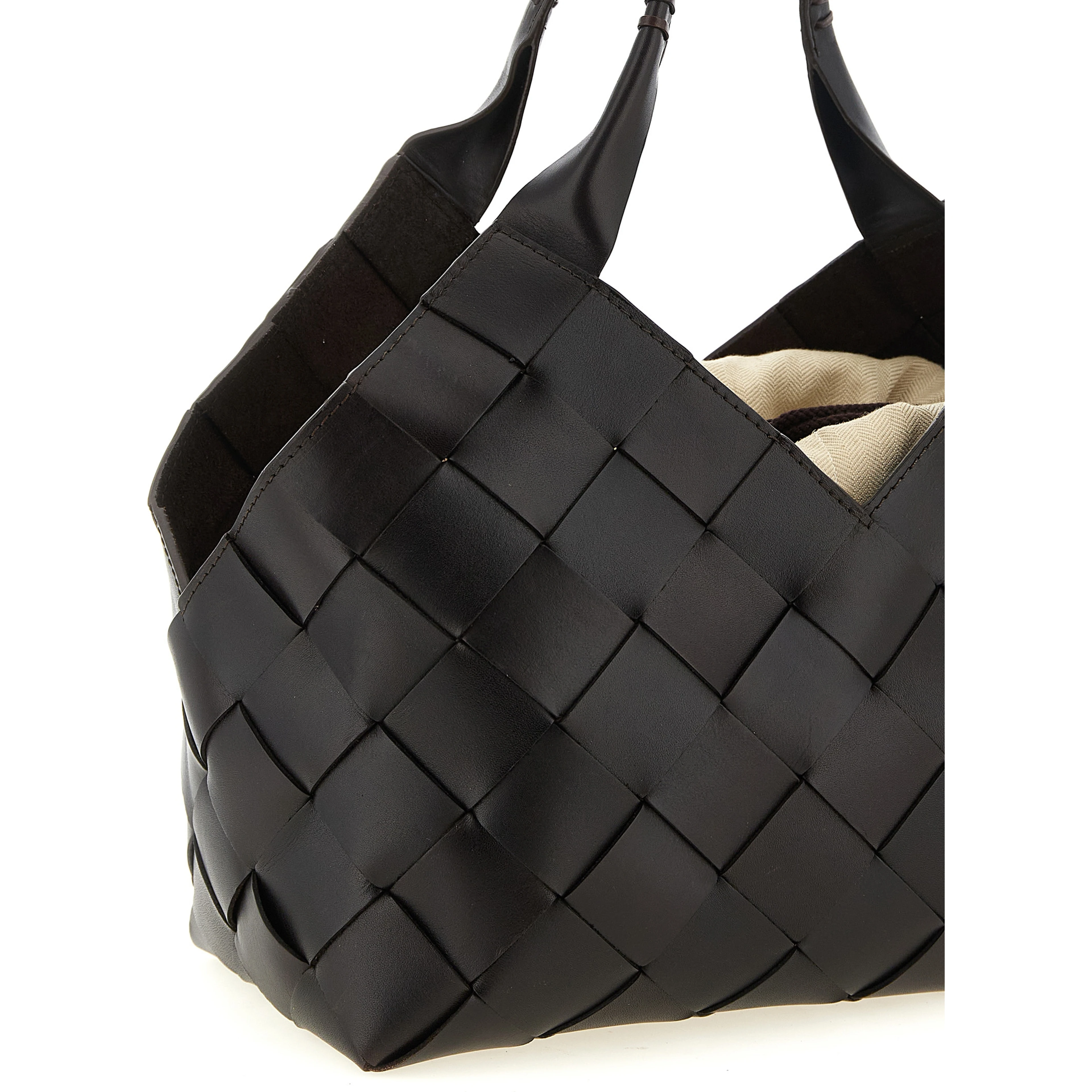 Brown Calfskin Shoulder Bag