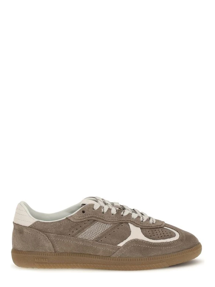 Brown Suede Leather Low Top Sneakers
