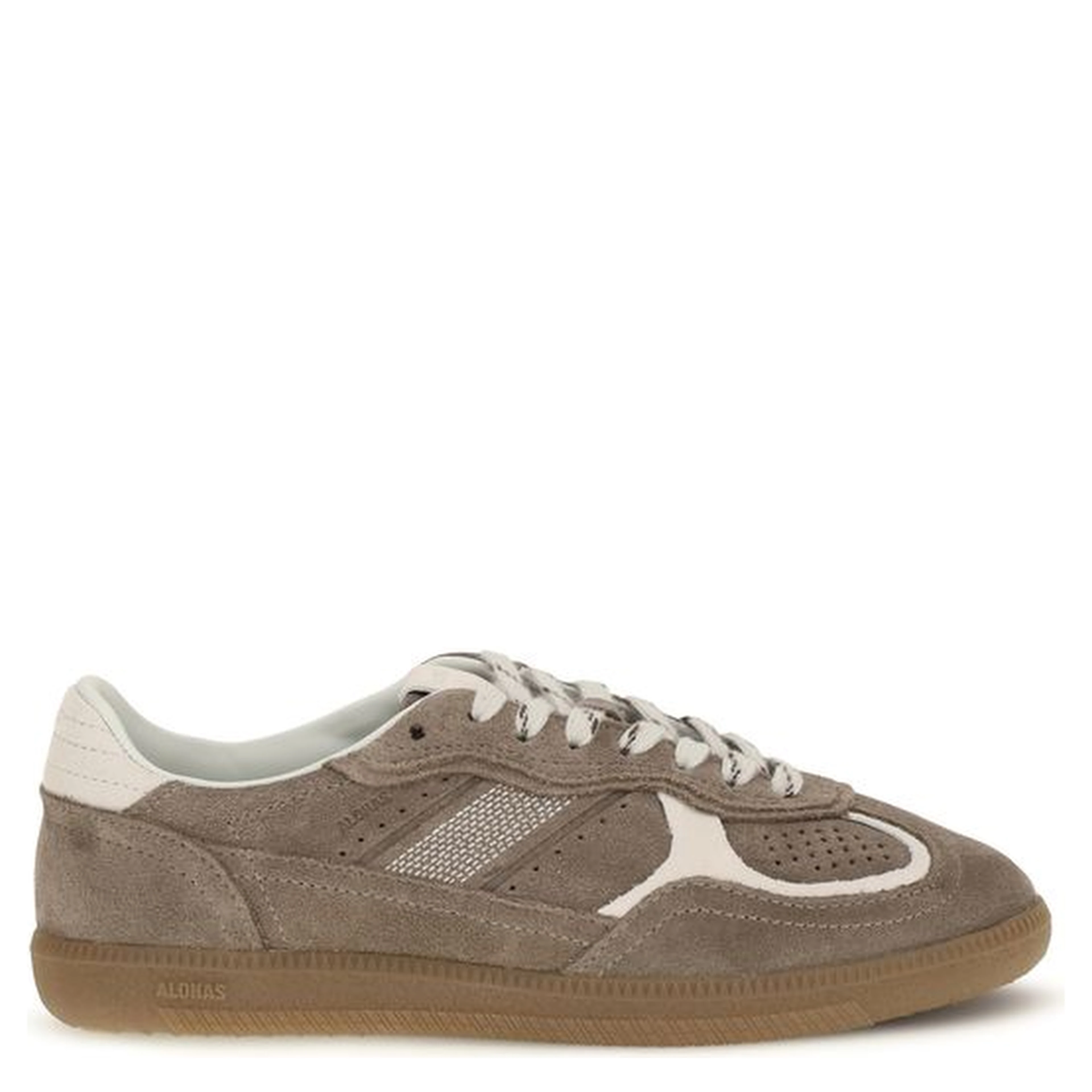 Brown Suede Leather Low Top Sneakers