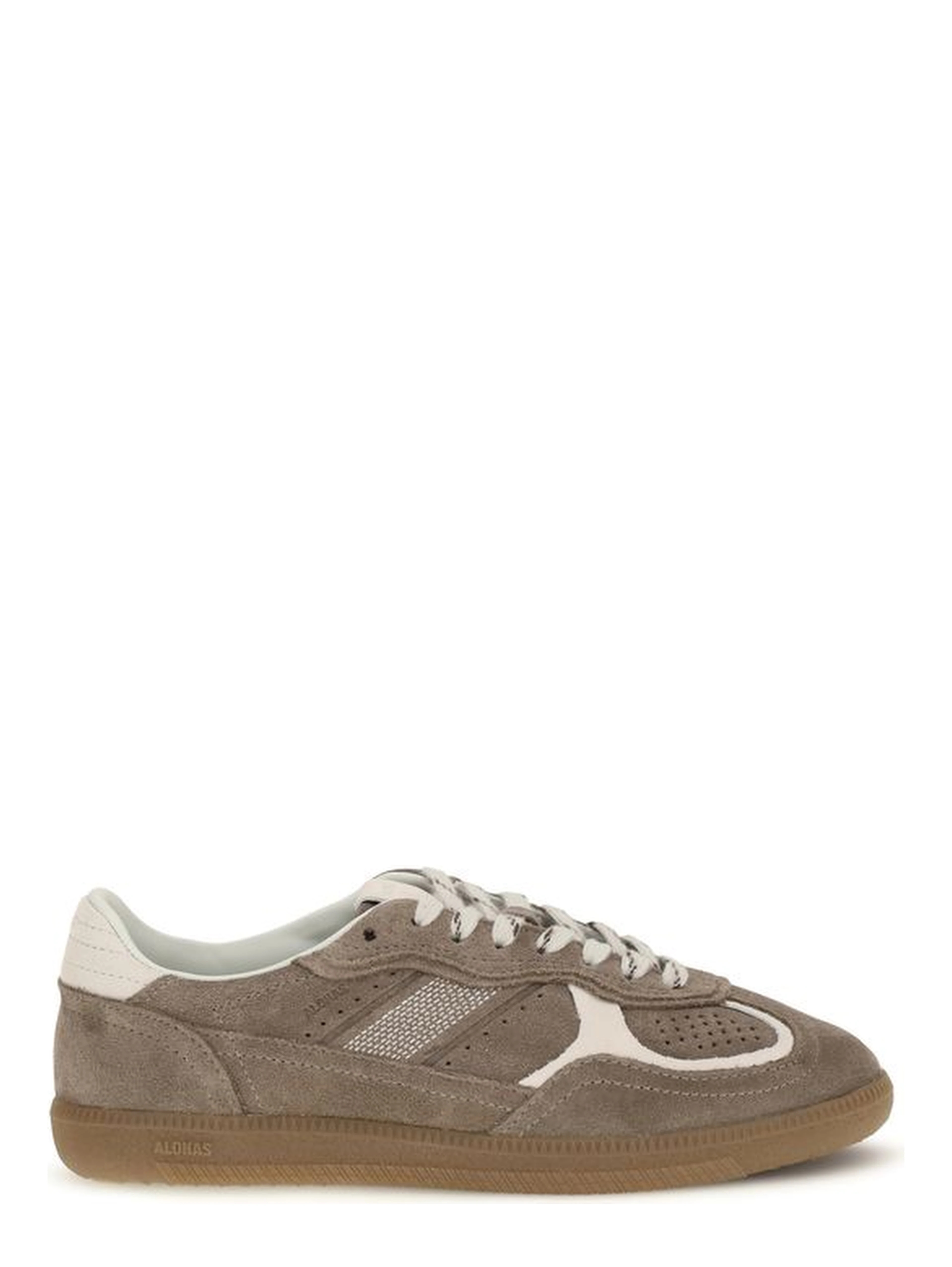 Brown Suede Leather Low Top Sneakers