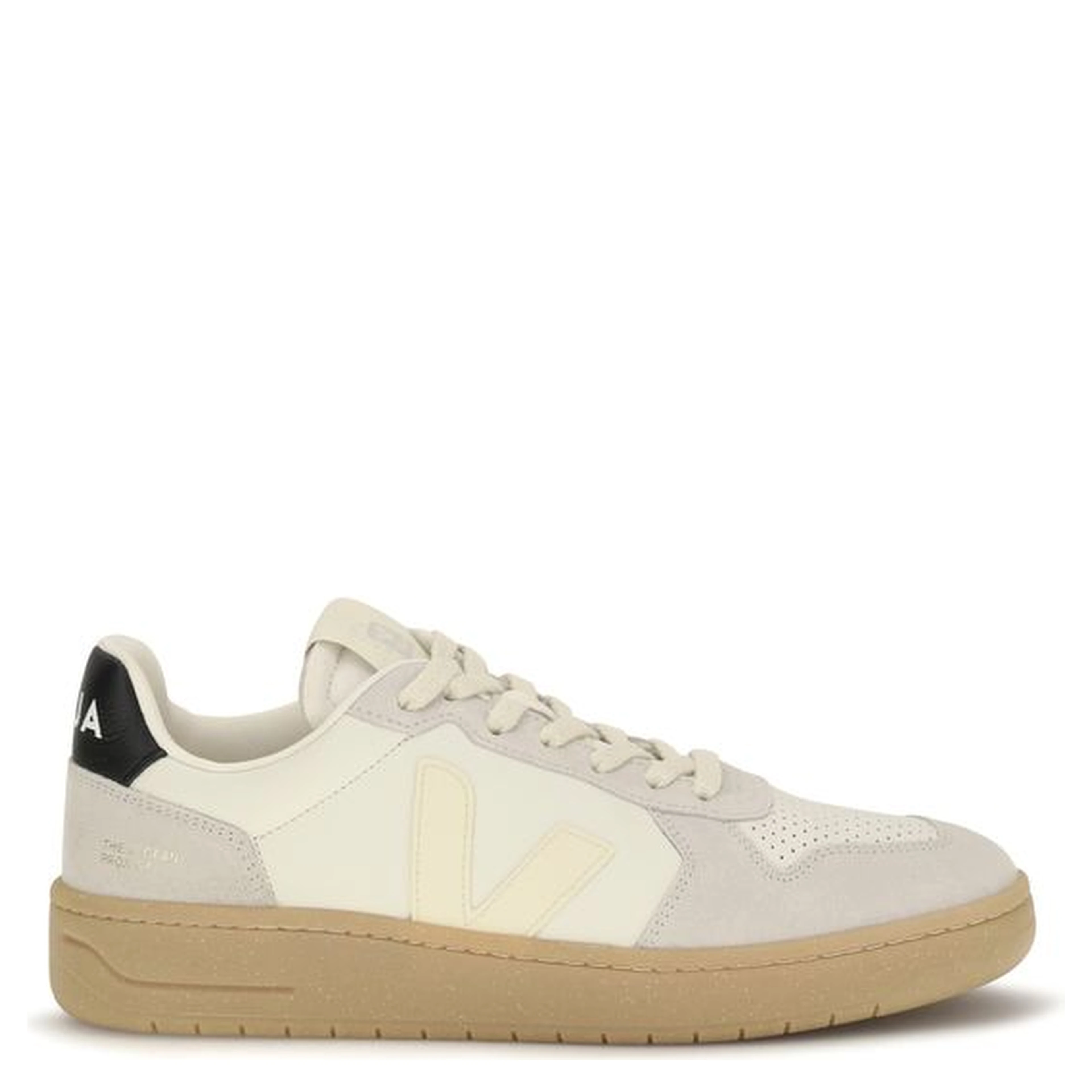 Beige Calf Leather Bos Taurus Low Top Sneakers
