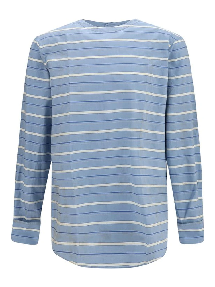 Blue Cotton Pattern Shirt