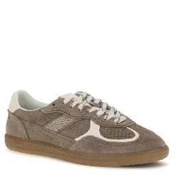 Brown Suede Leather Low Top Sneakers