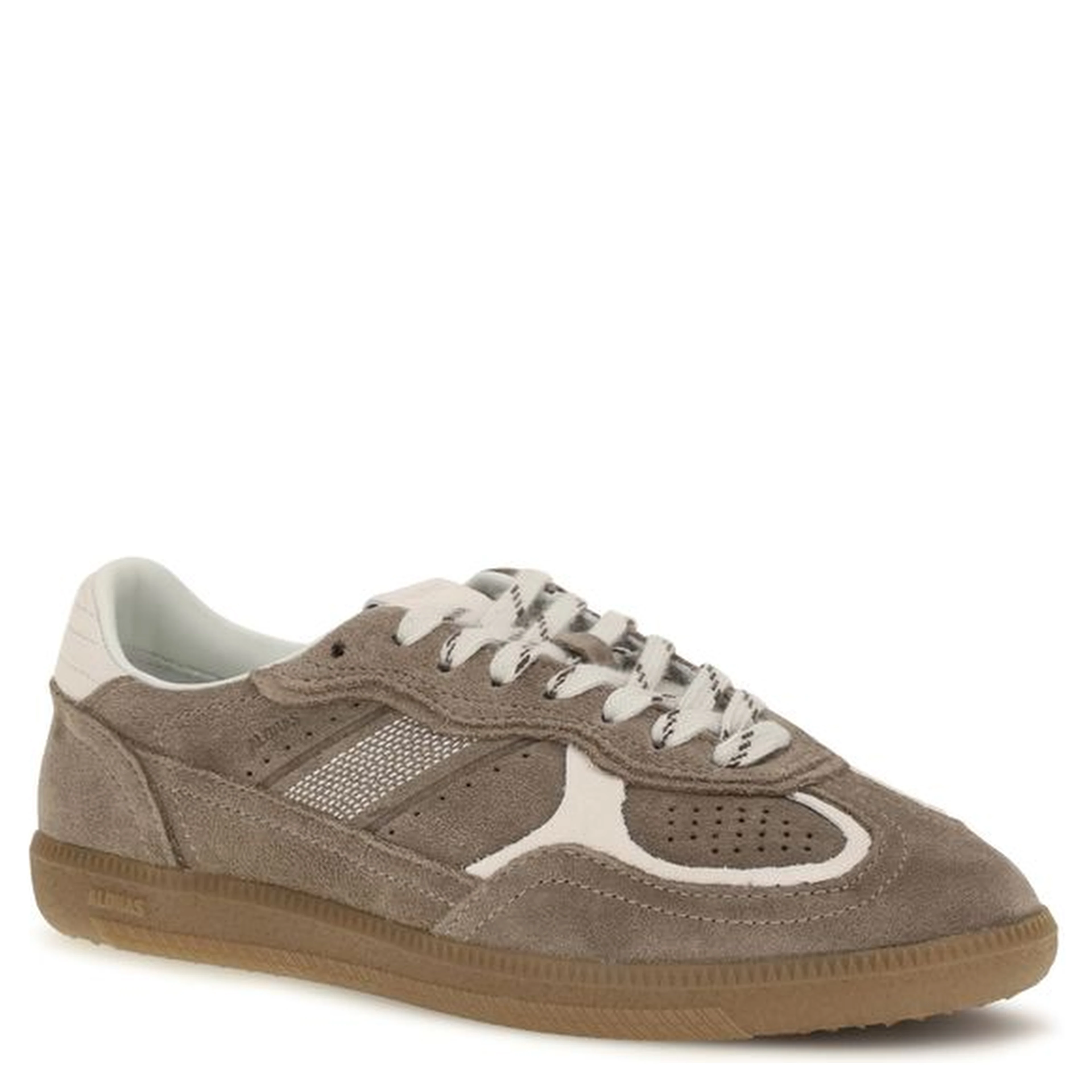 Brown Suede Leather Low Top Sneakers