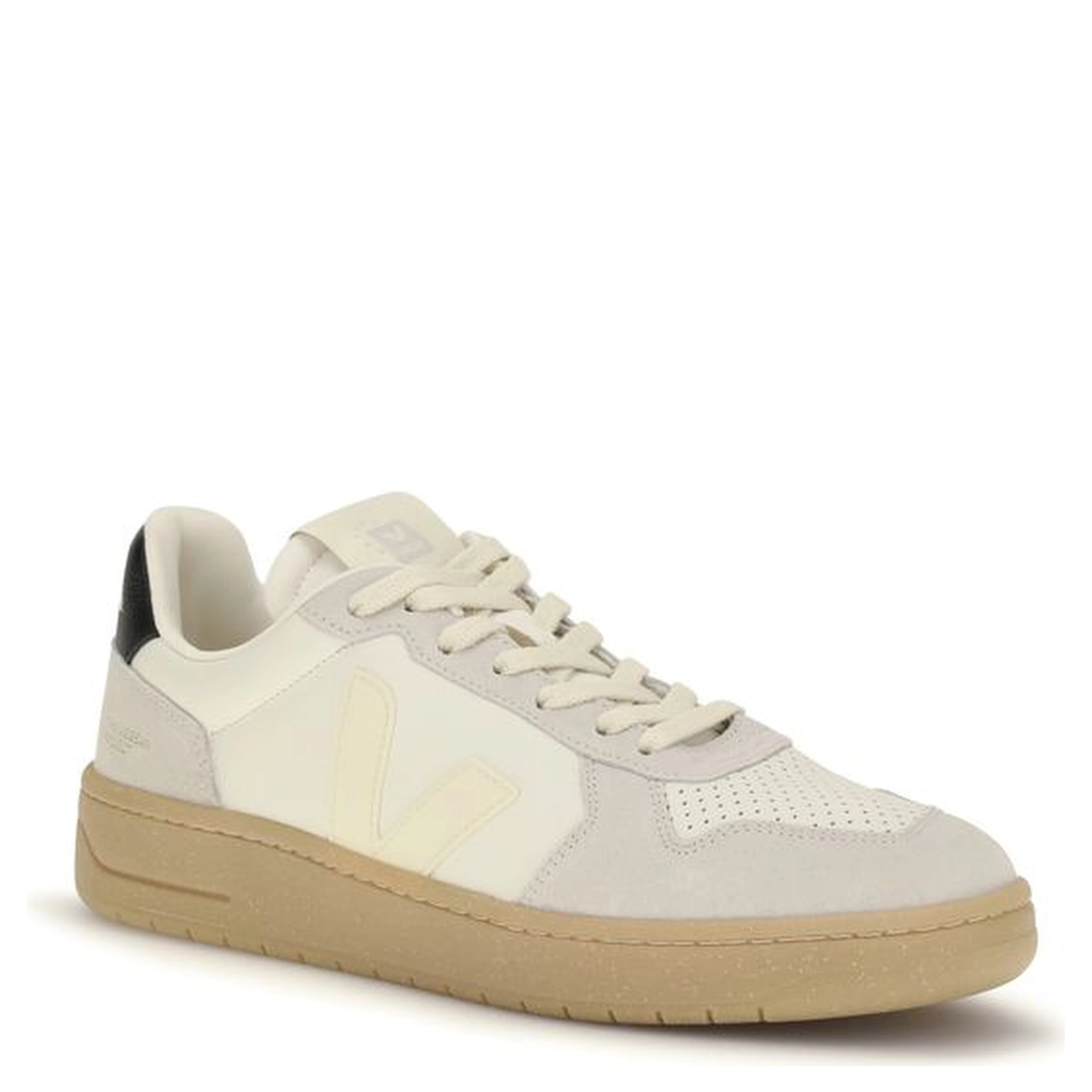 Beige Calf Leather Bos Taurus Low Top Sneakers