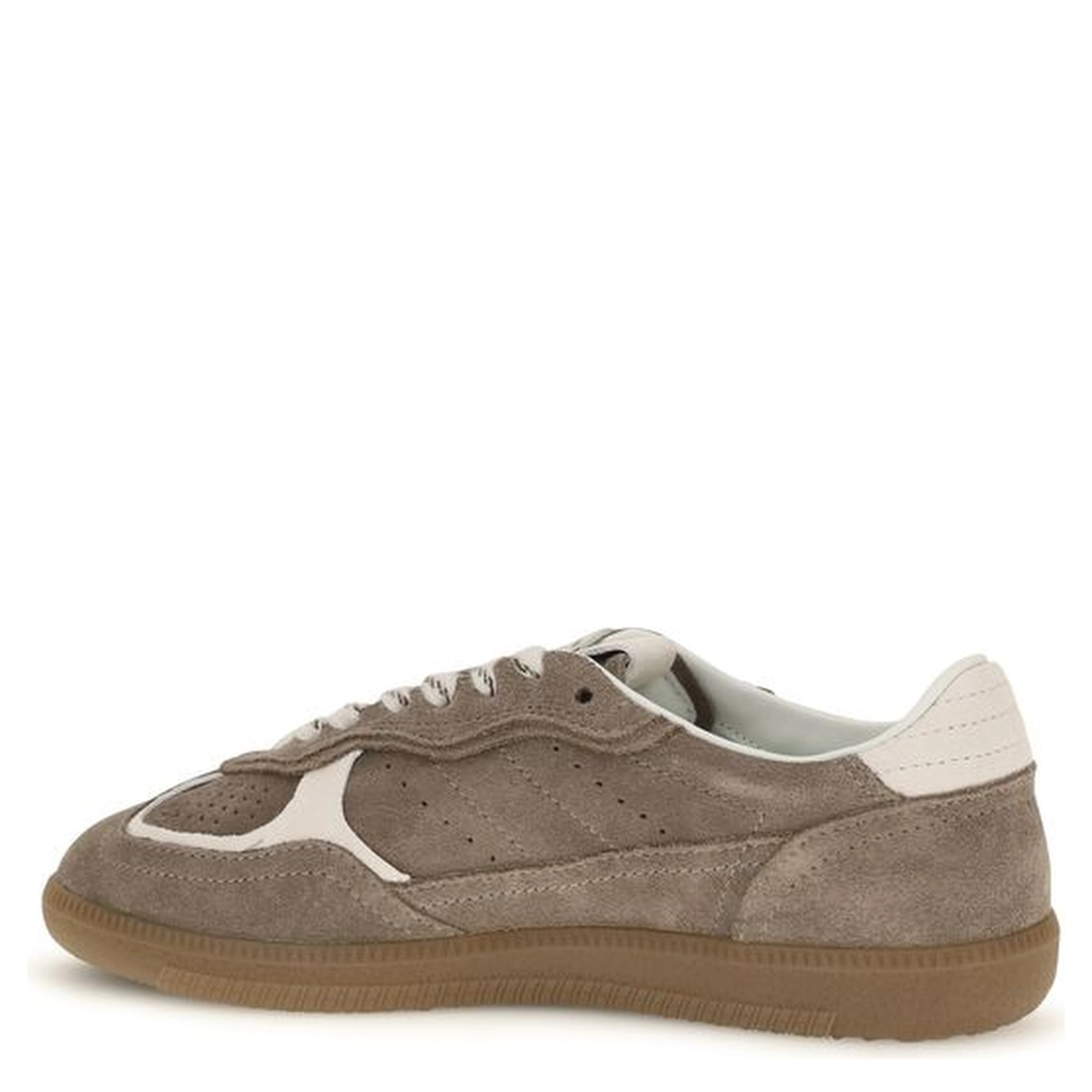 Brown Suede Leather Low Top Sneakers