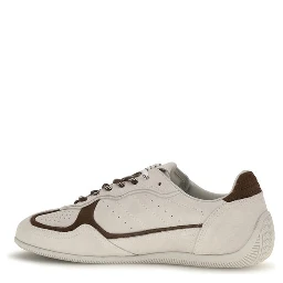 White Calf Leather Bos Taurus Athletic Sneakers
