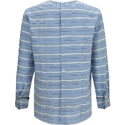 Blue Cotton Pattern Shirt
