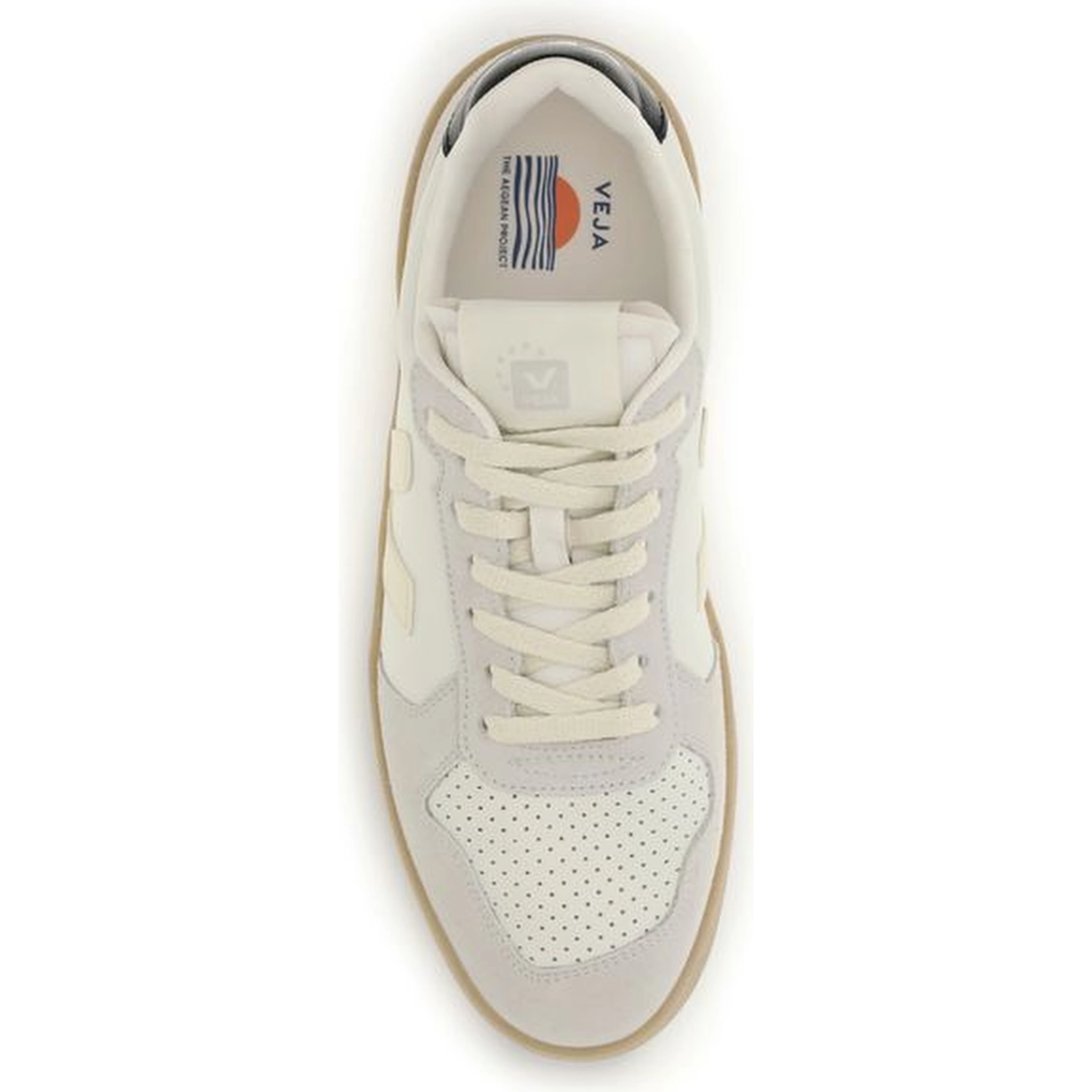 Beige Calf Leather Bos Taurus Low Top Sneakers