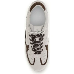 White Calf Leather Bos Taurus Athletic Sneakers