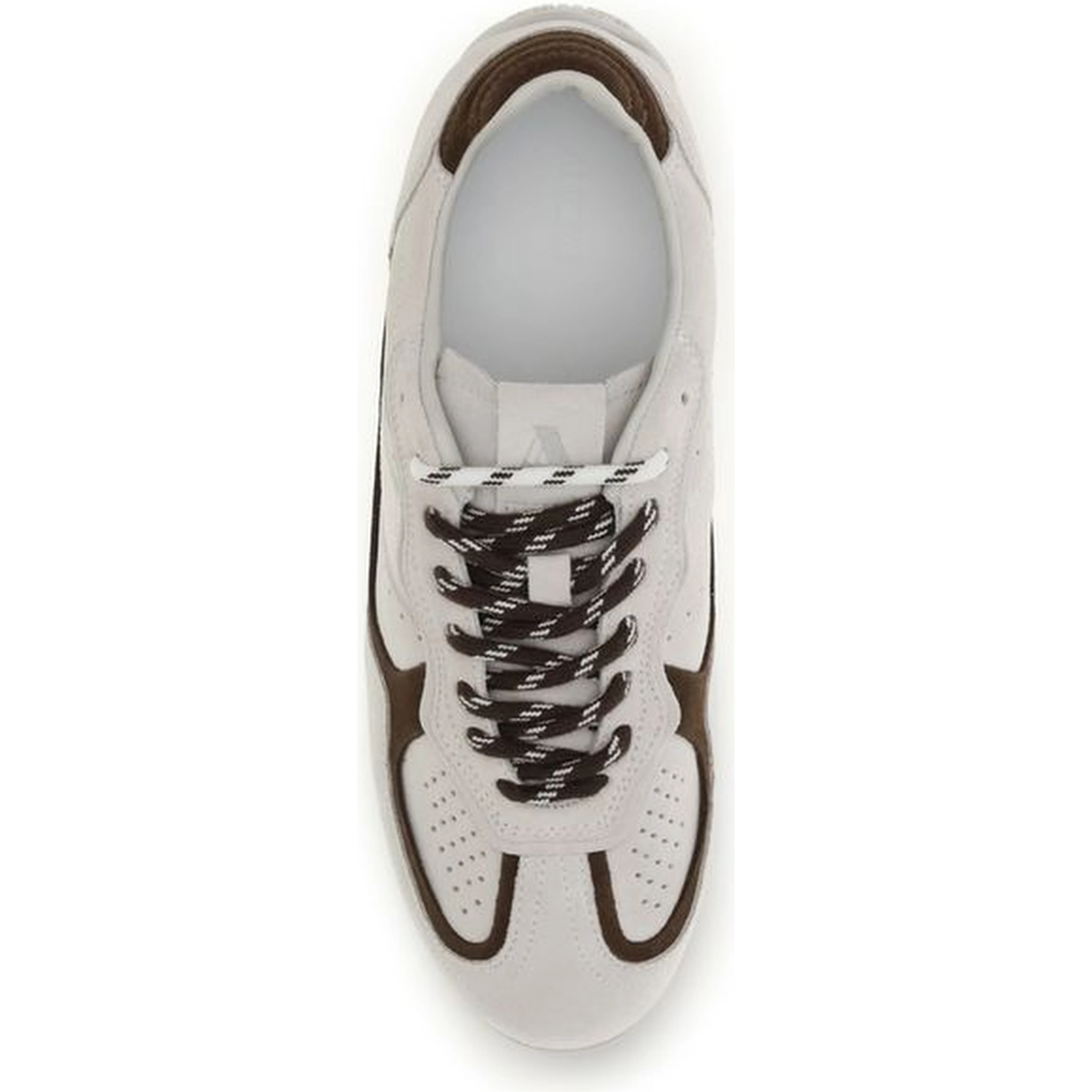White Calf Leather Bos Taurus Athletic Sneakers