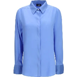 Blue Silk Blouse
