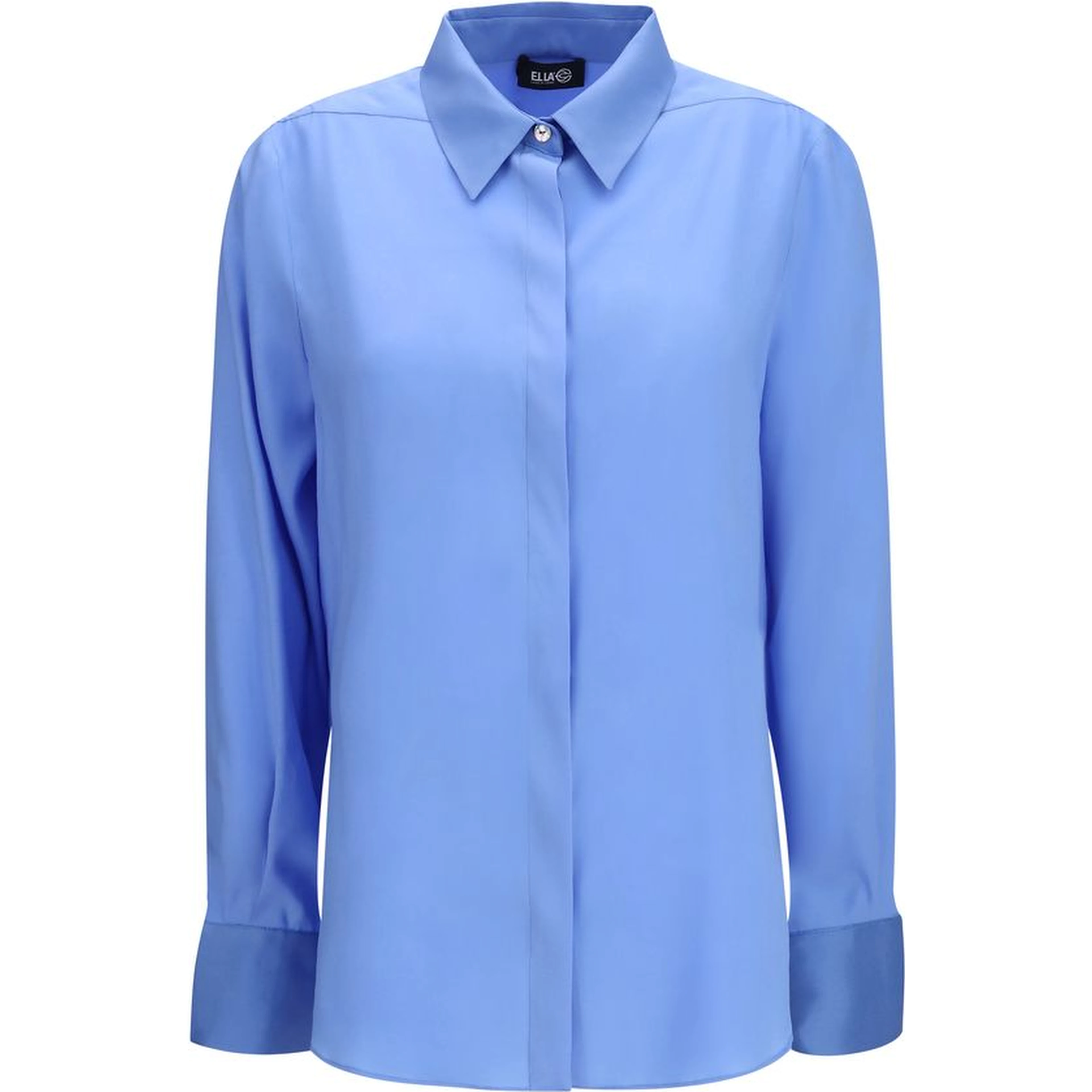 Blue Silk Blouse