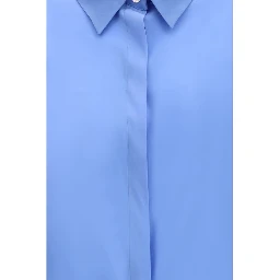 Blue Silk Blouse