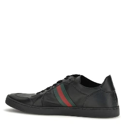 Black Calf Leather Bos Taurus Low Top Sneakers