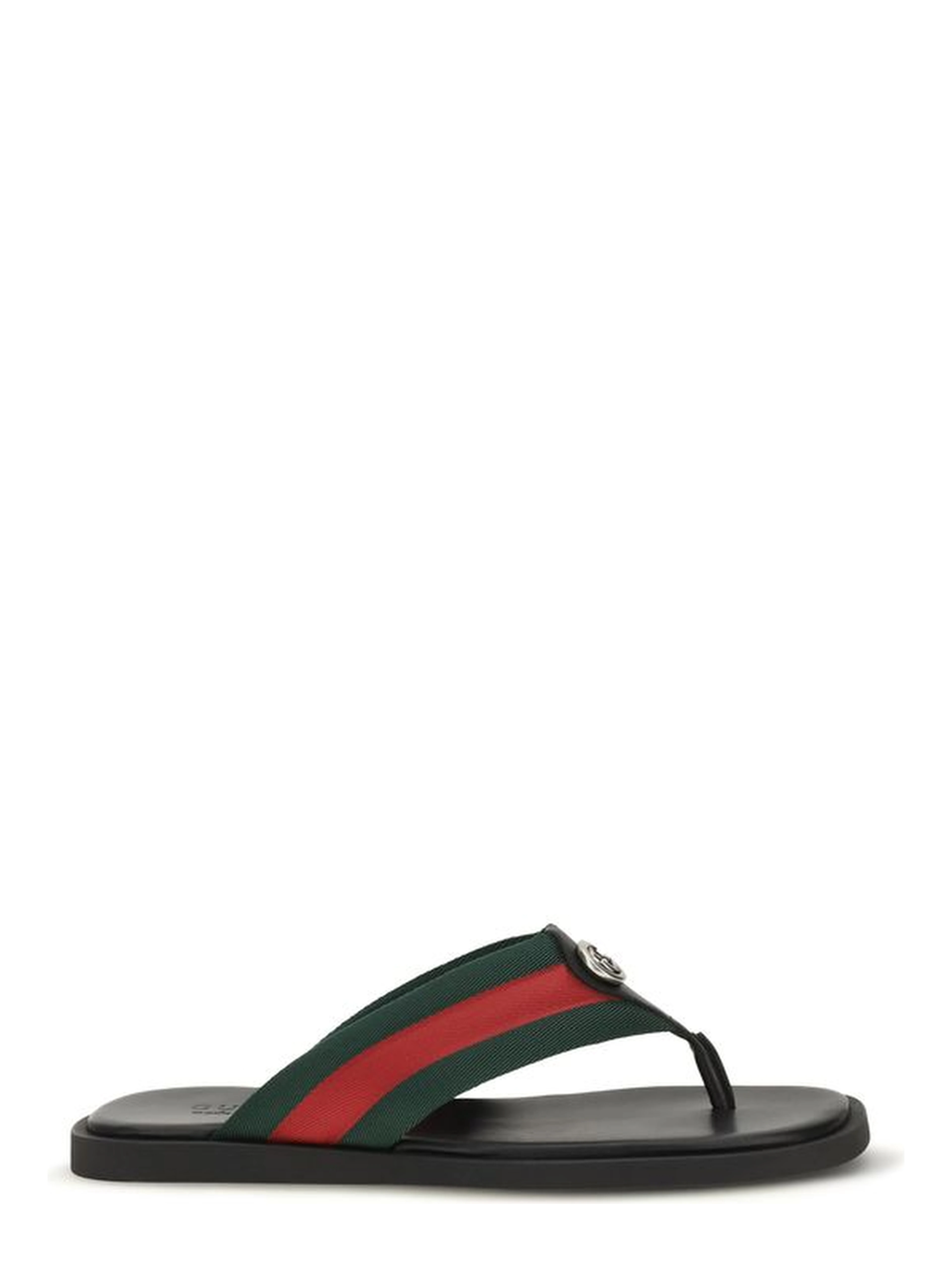 Black Nylon Flip-Flop Sandals