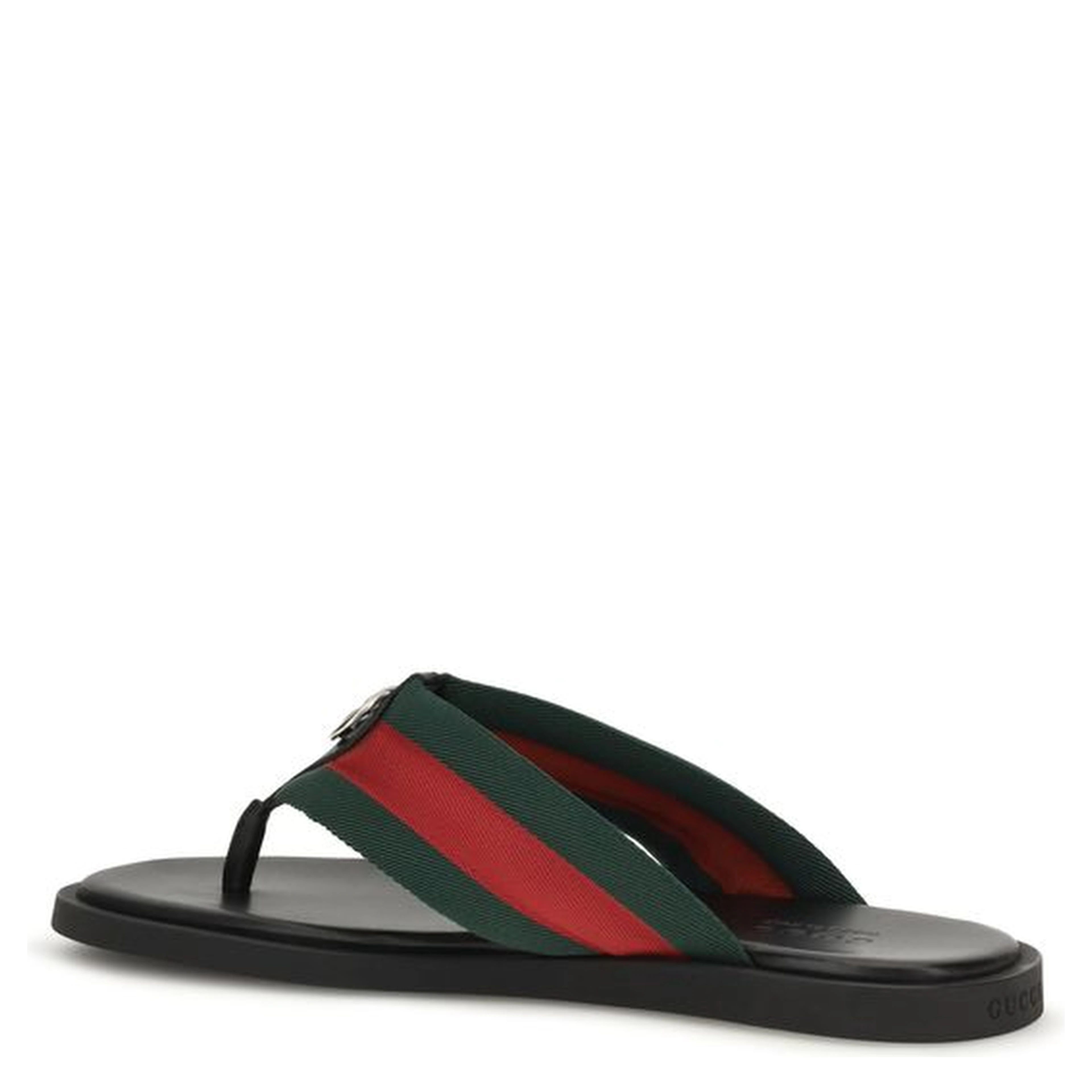 Black Nylon Flip-Flop Sandals