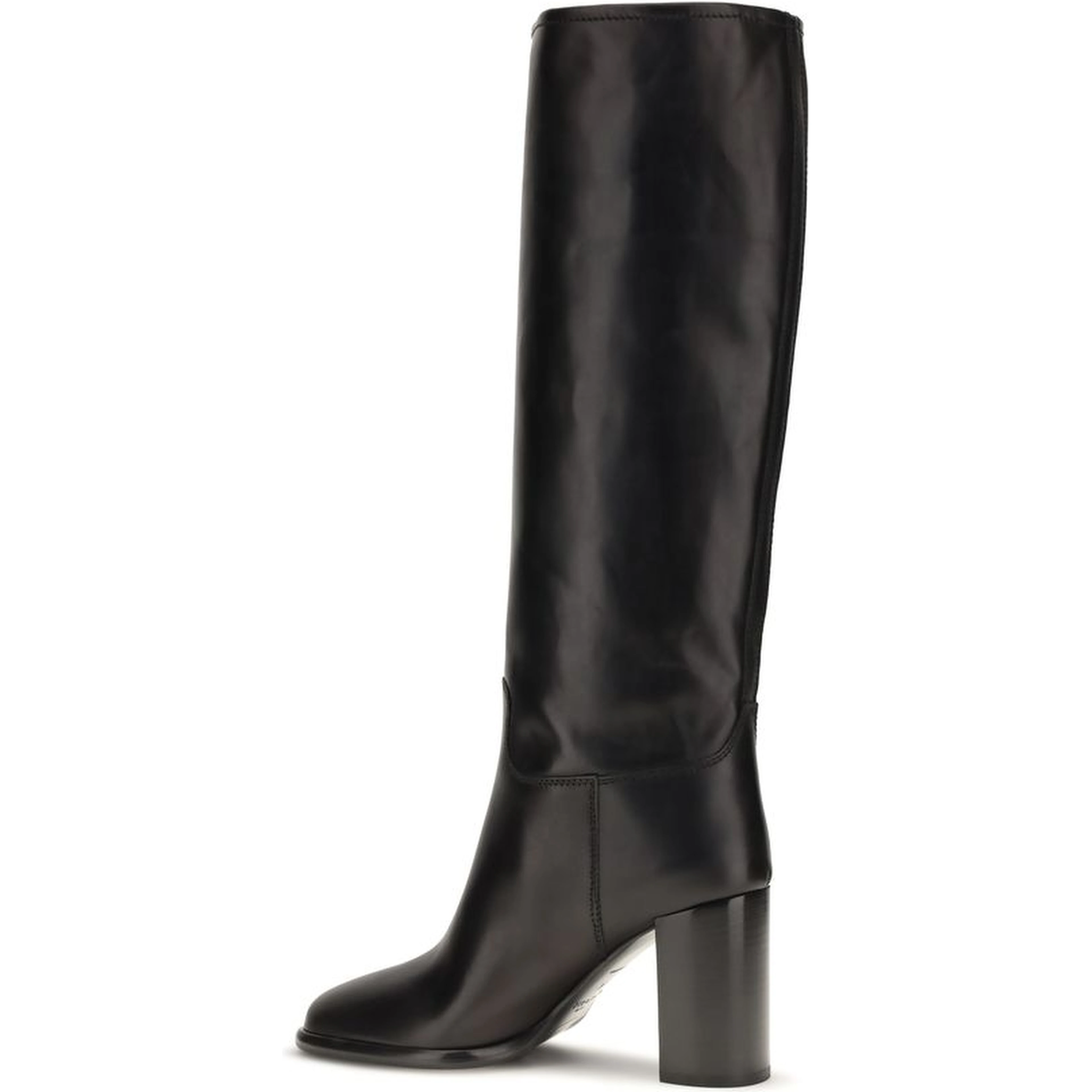 Black Calf Leather Bos Taurus High Heel Boots