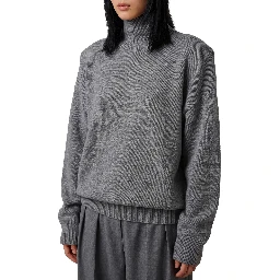 Dark grey Gala padded knit turtleneck