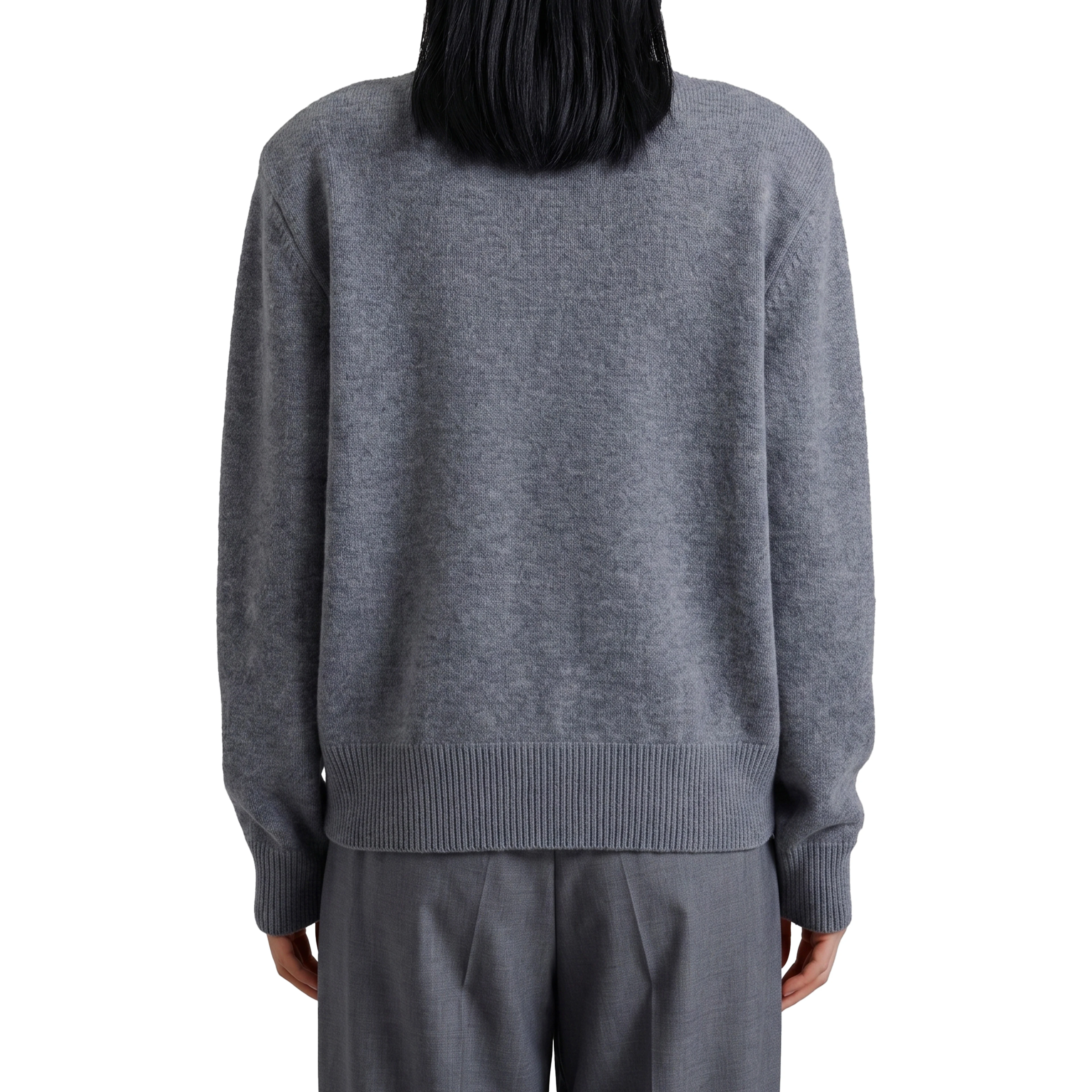Dark grey Gala padded knit turtleneck