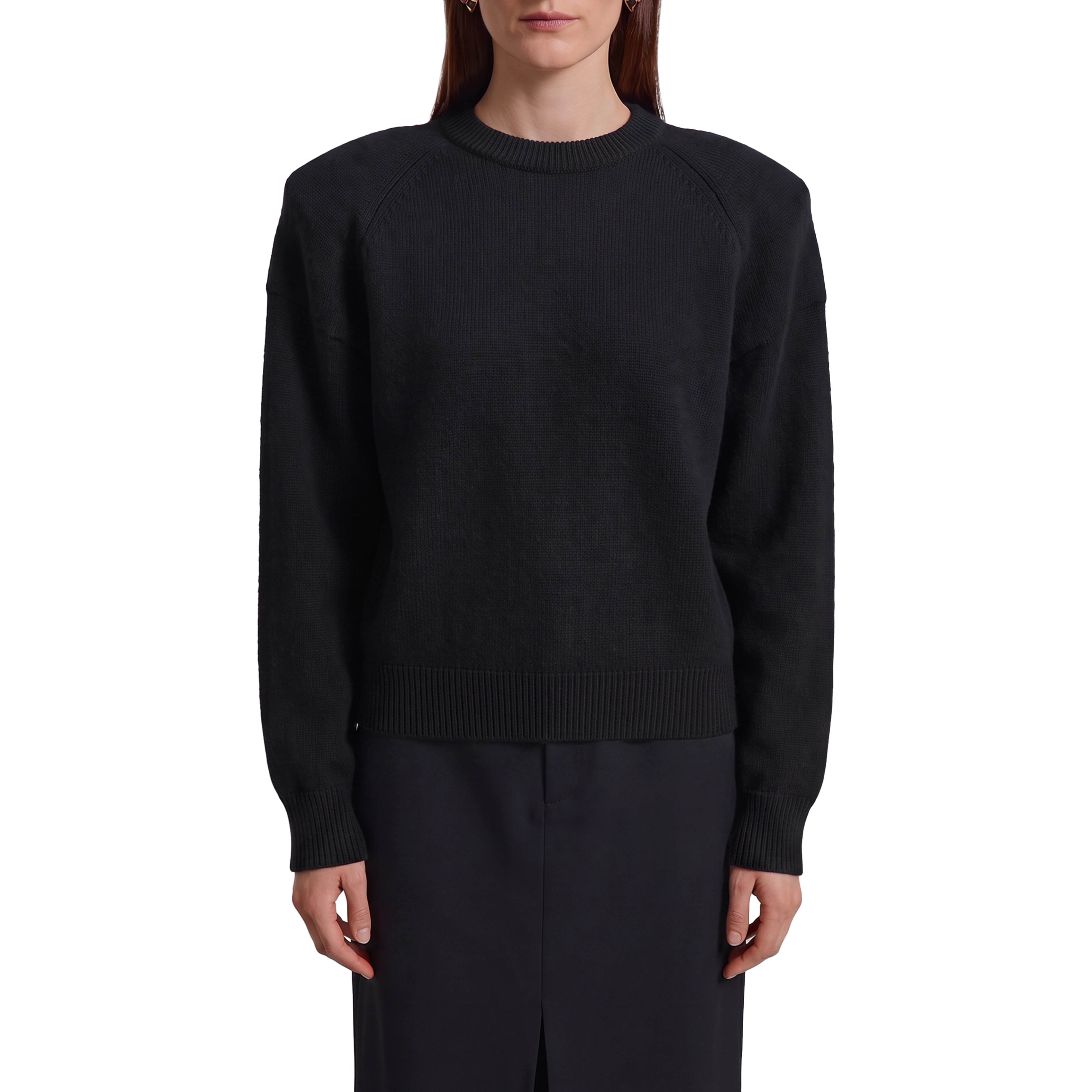 Black Lina padded sweater