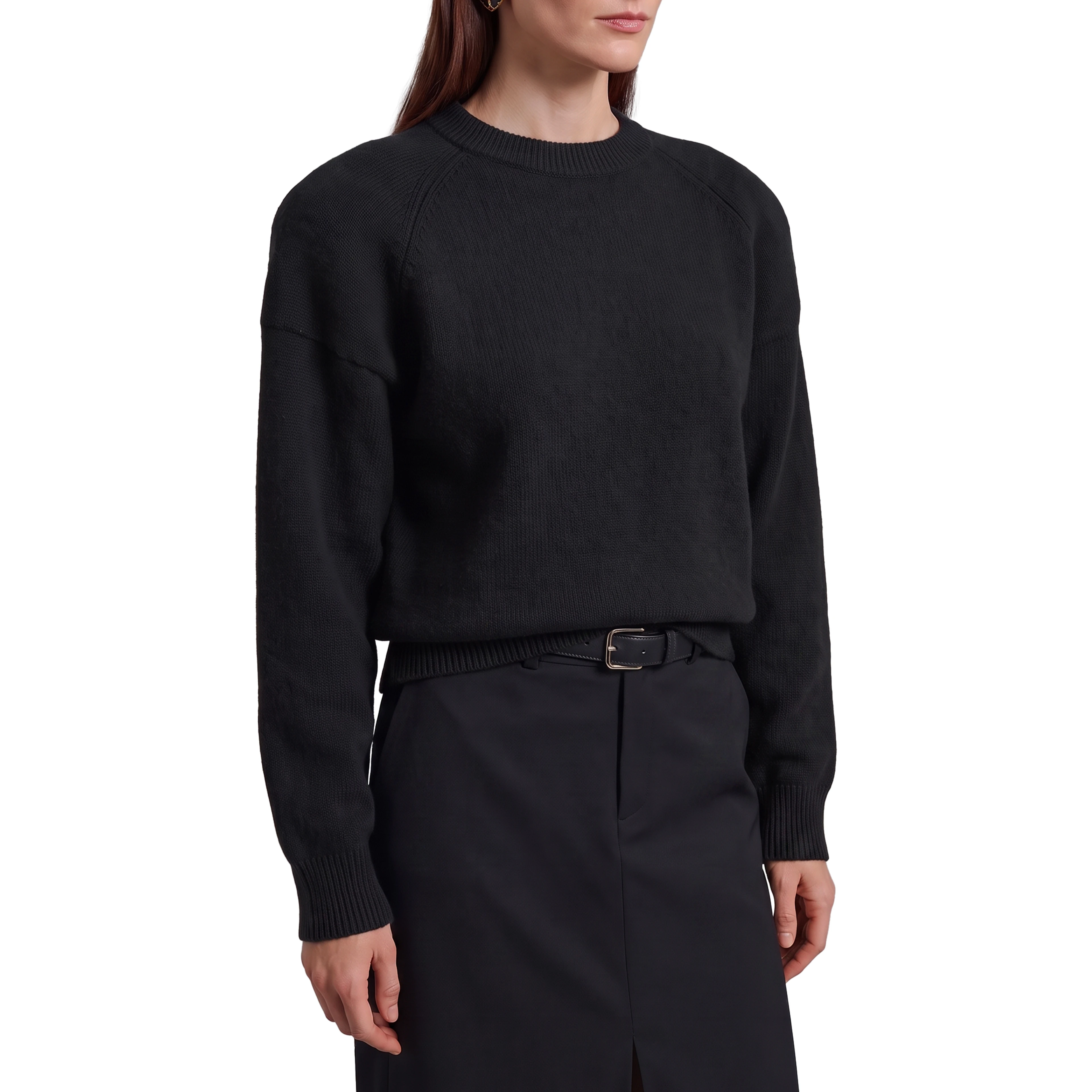 Black Lina padded sweater