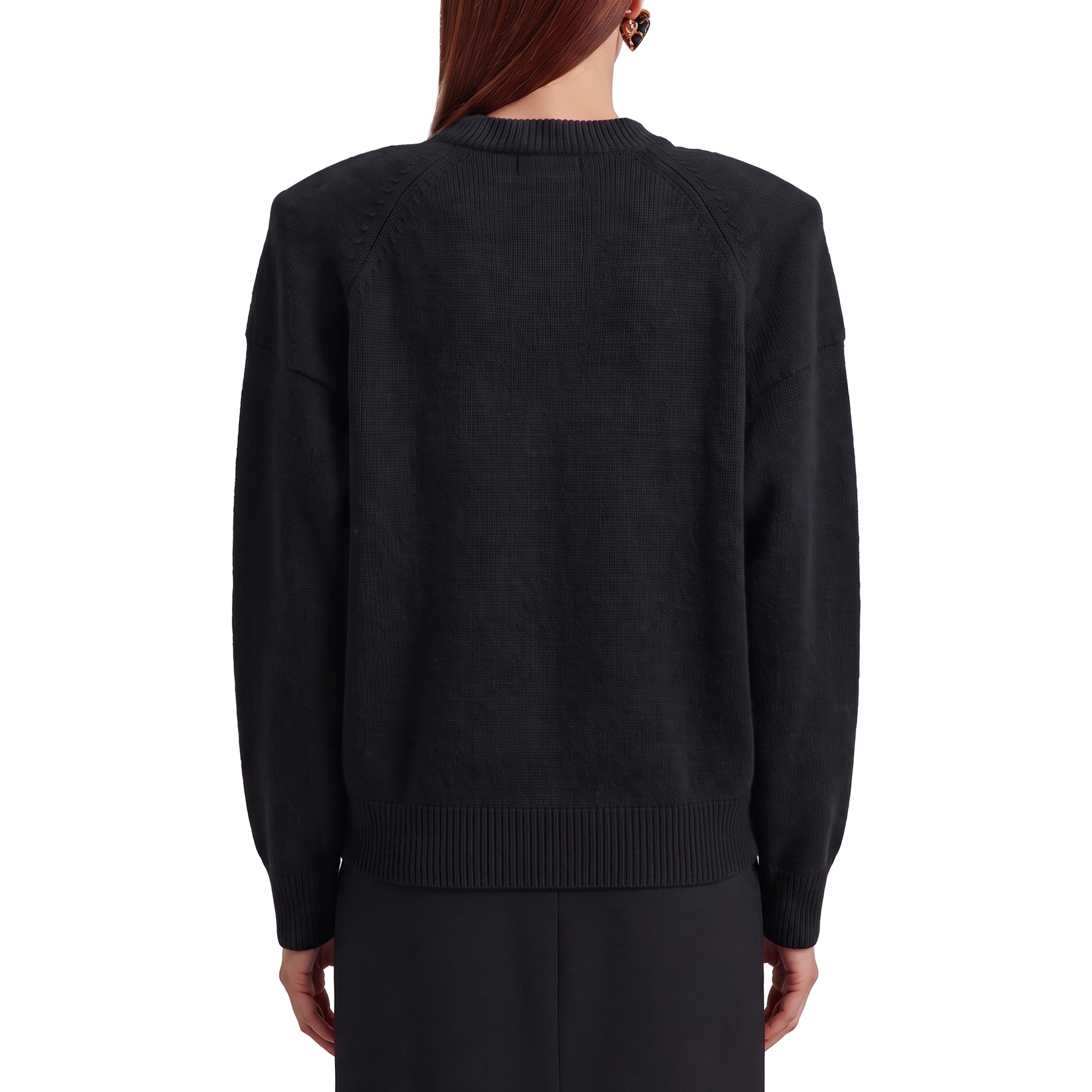Black Lina padded sweater