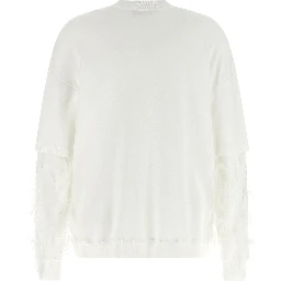 White Cotton Sweatshirt