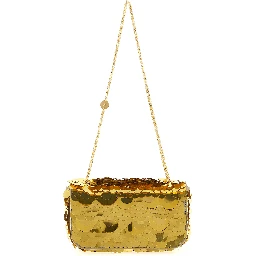 Gold Polyester Shoulder Bag