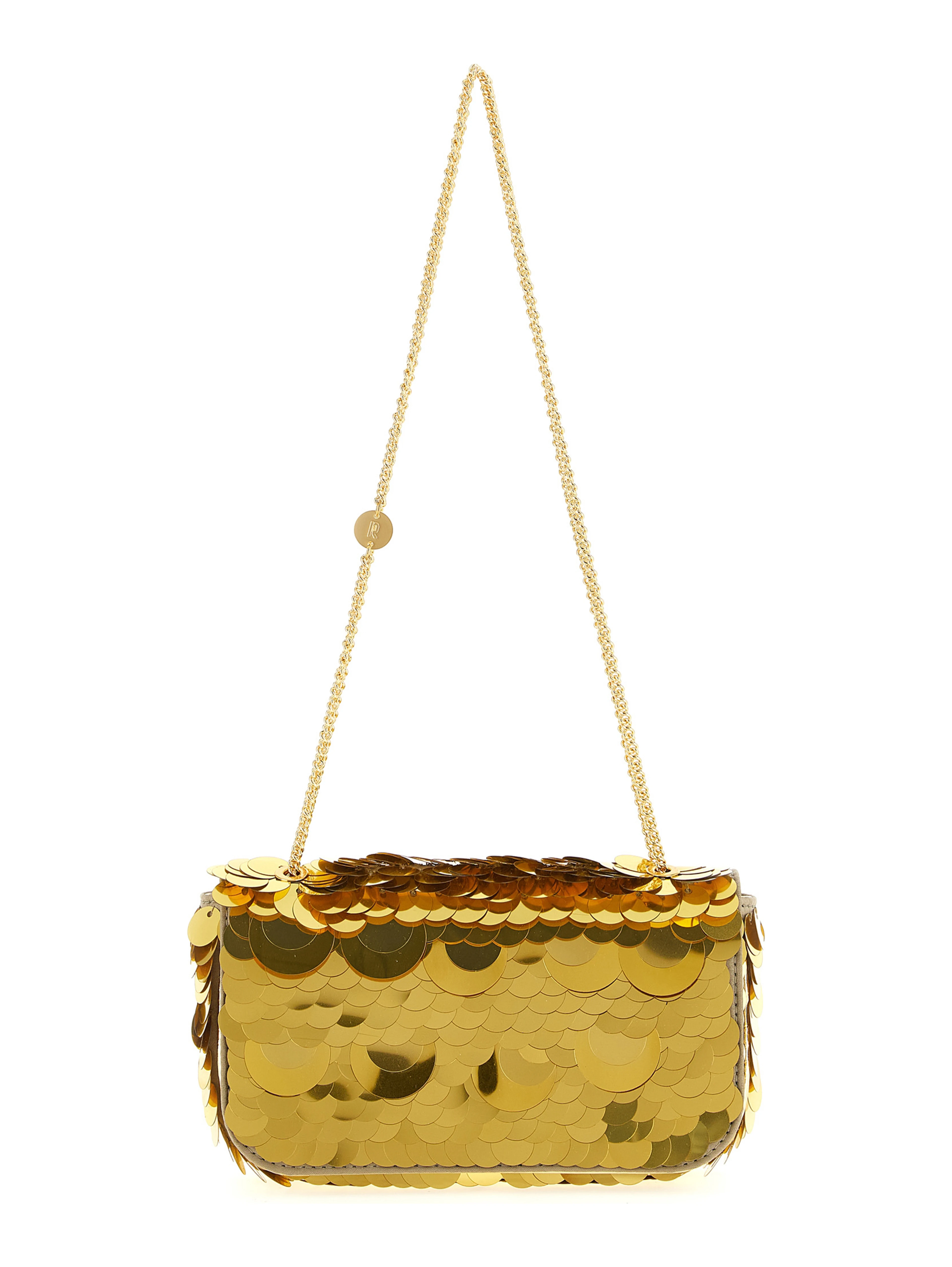 Gold Polyester Shoulder Bag