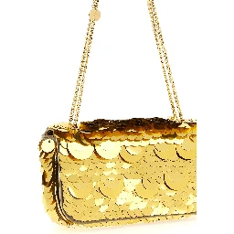 Gold Polyester Shoulder Bag