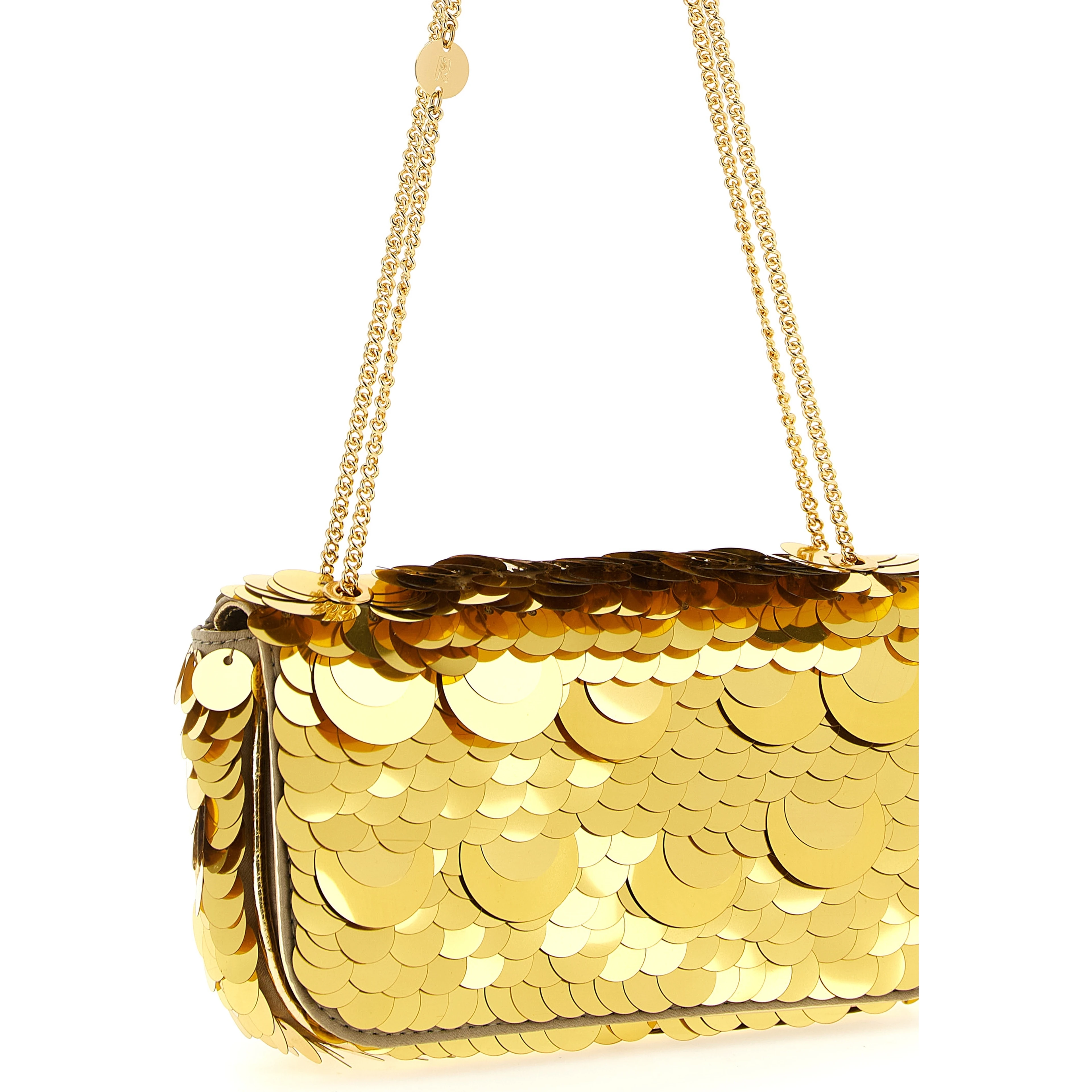 Gold Polyester Shoulder Bag