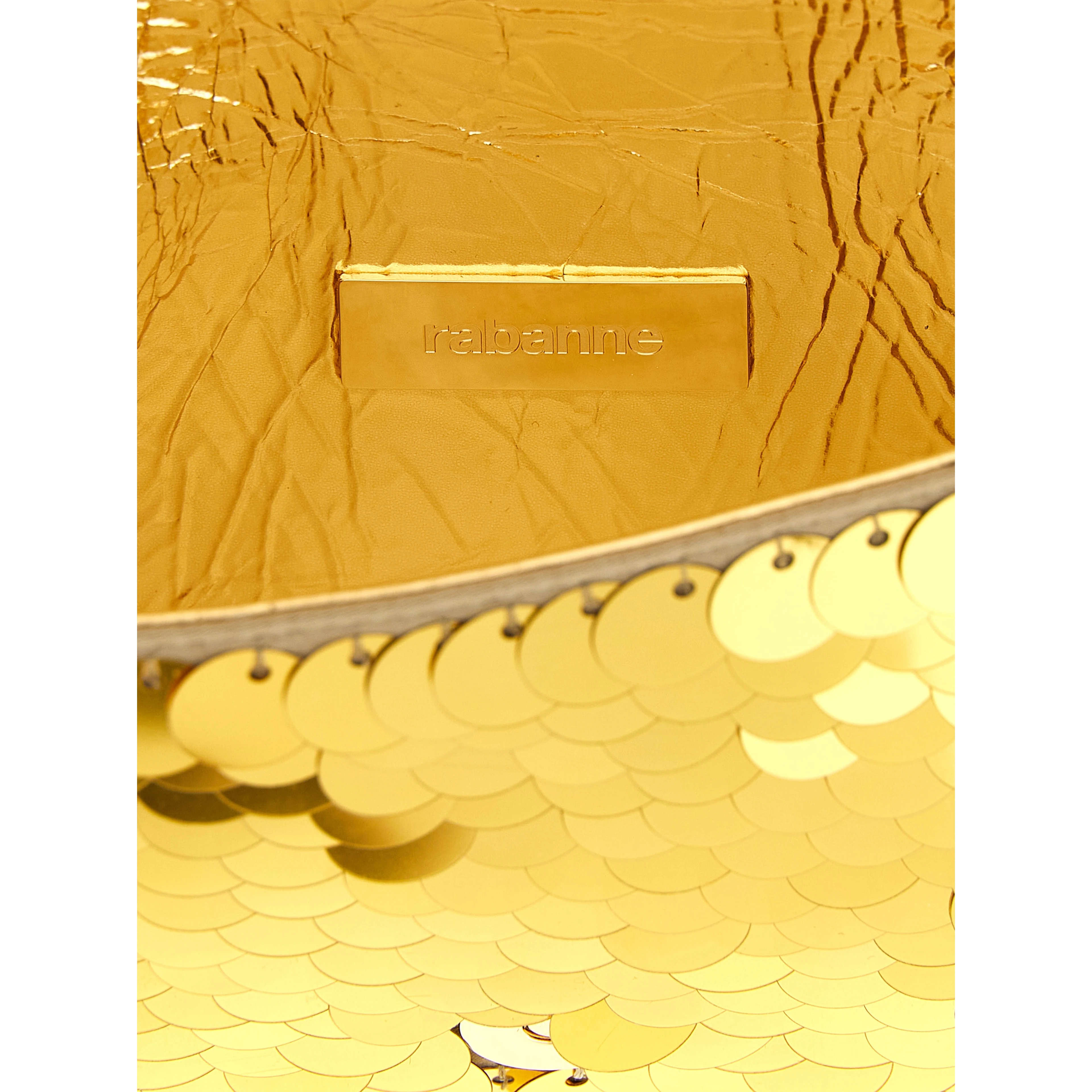 Gold Polyester Shoulder Bag
