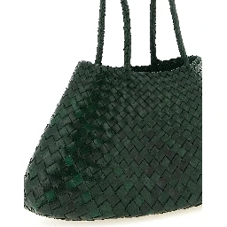 Bicolor Calfskin Shoulder Bag