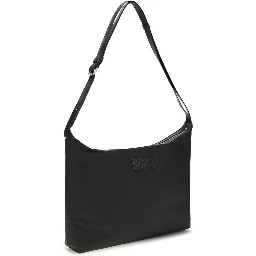 Black Polyamide Shoulder Bag