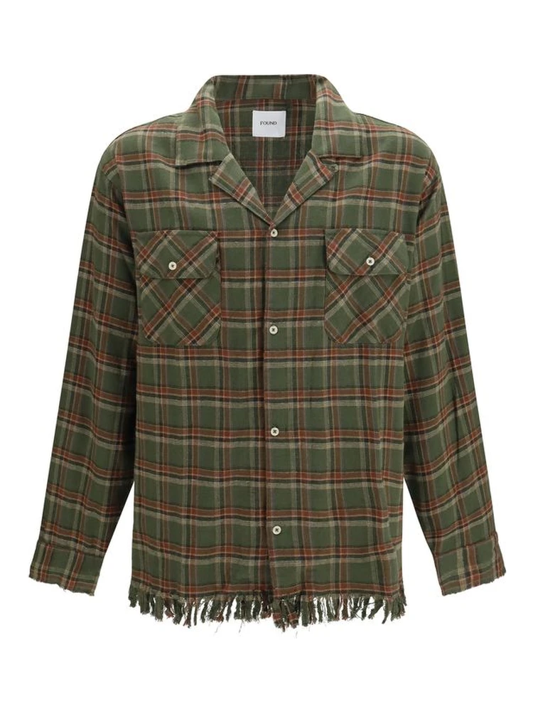 Bicolor Cotton Pattern Shirt