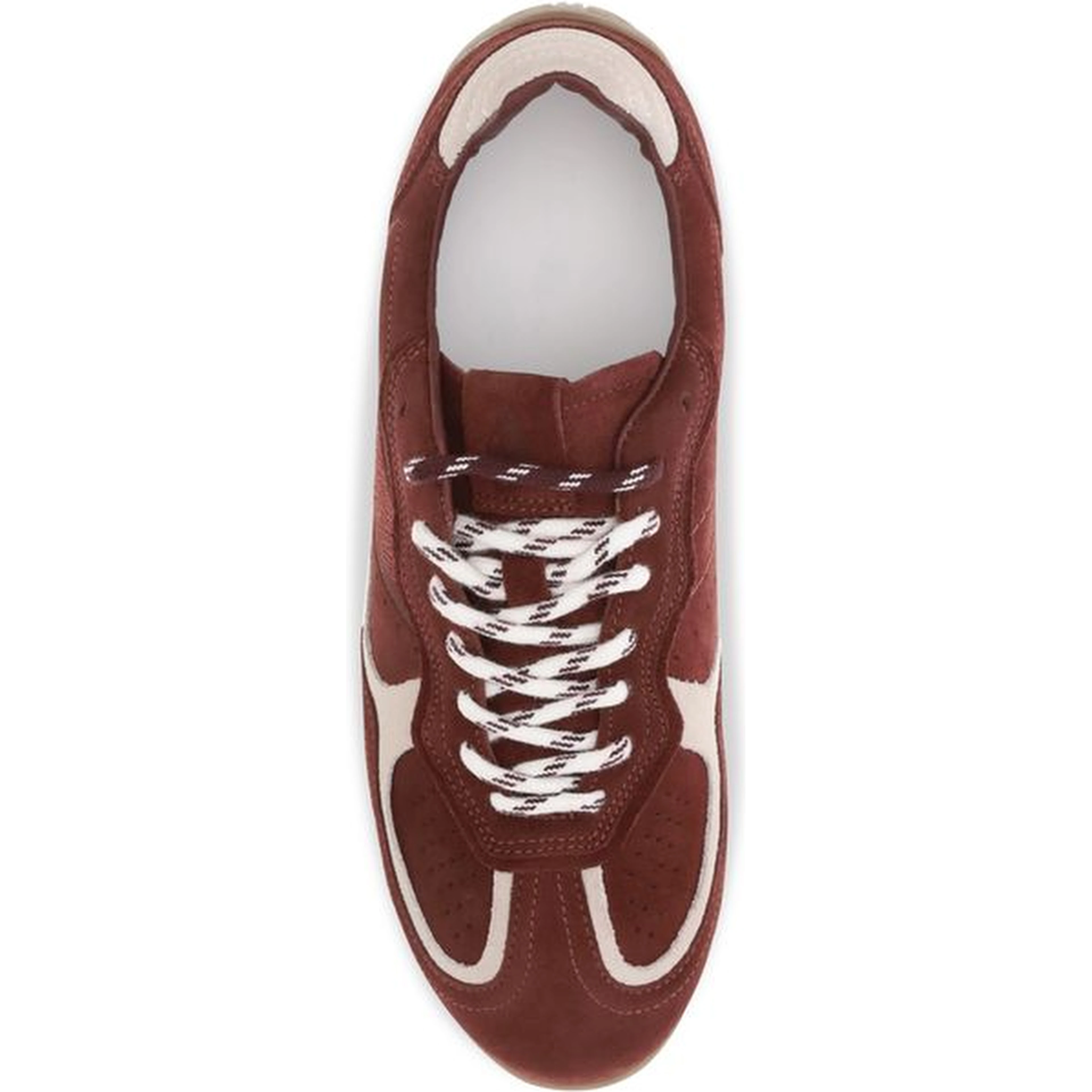 Bordeaux Suede Leather Low Top Sneakers