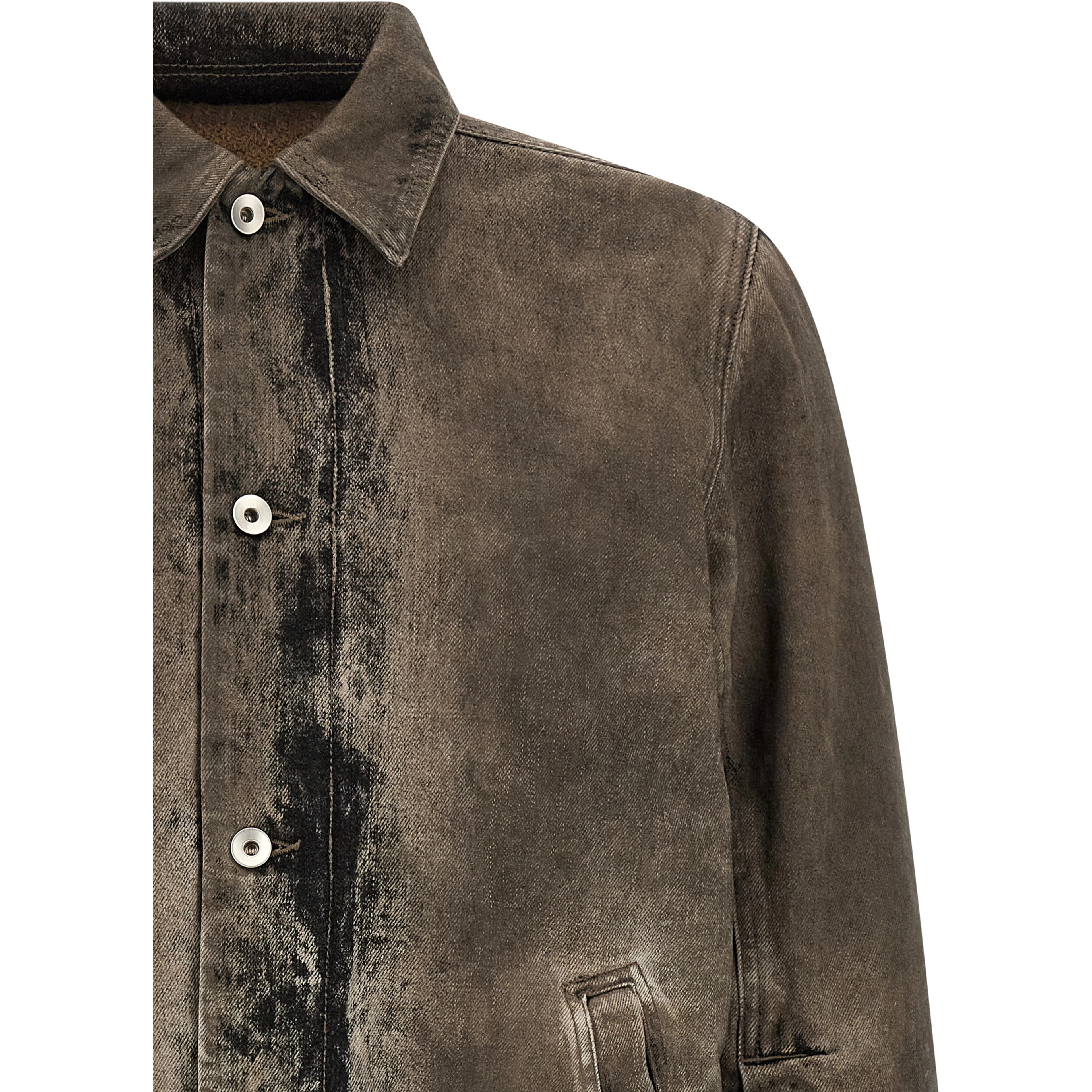 Gray Cotton Denim Jacket