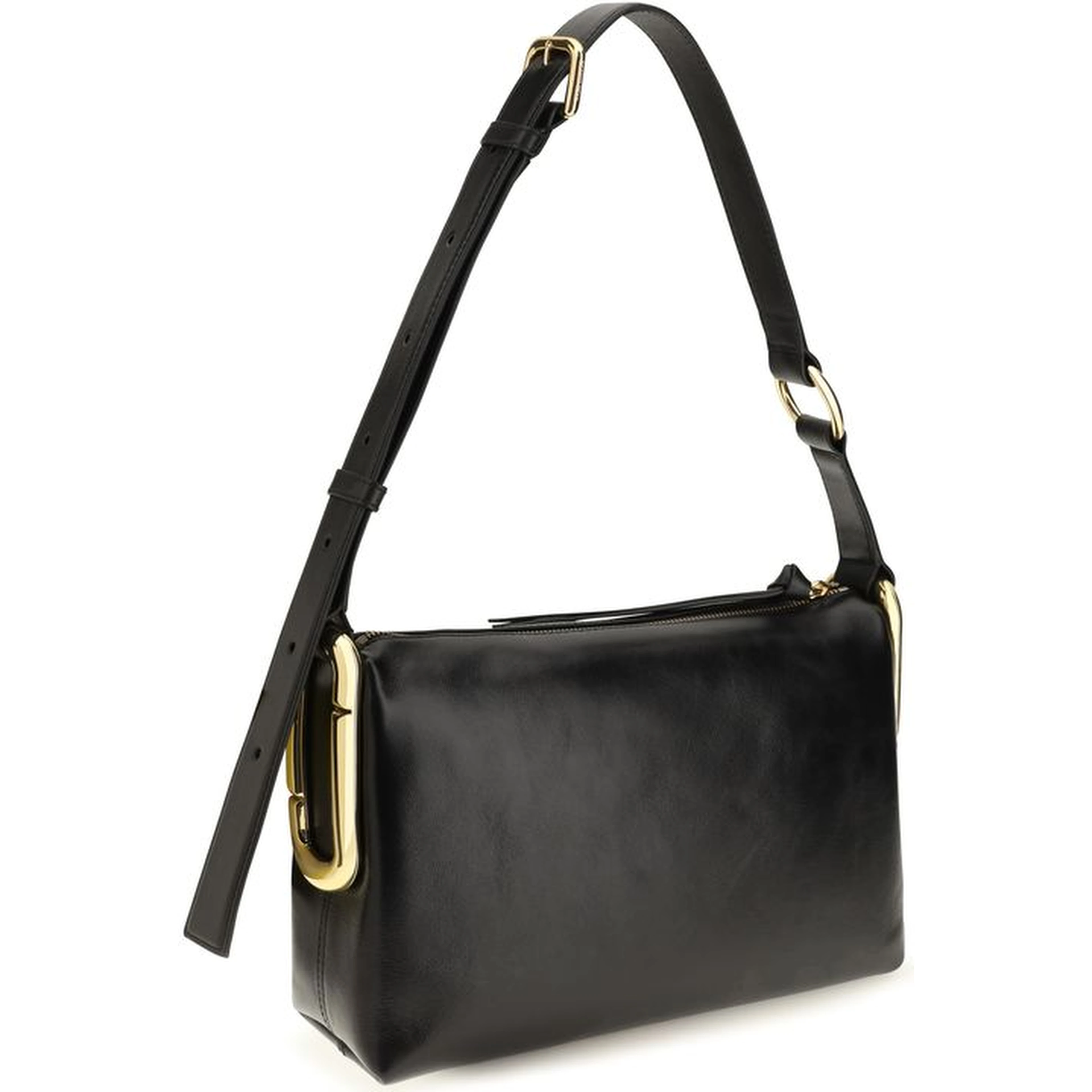 Black Calf Leather Bos Taurus Shoulder Bag