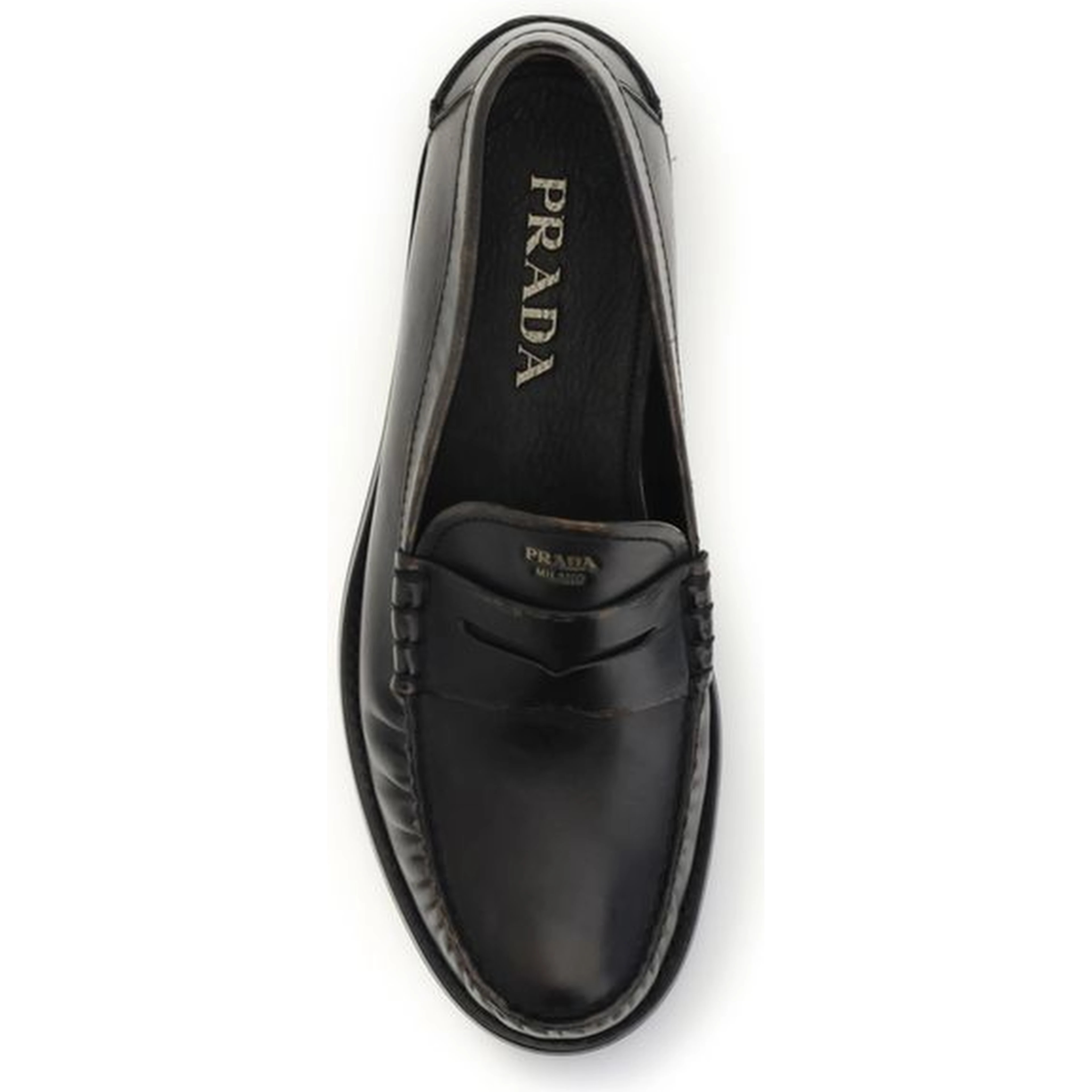 Black Calf Leather Bos Taurus Slip-On Loafers