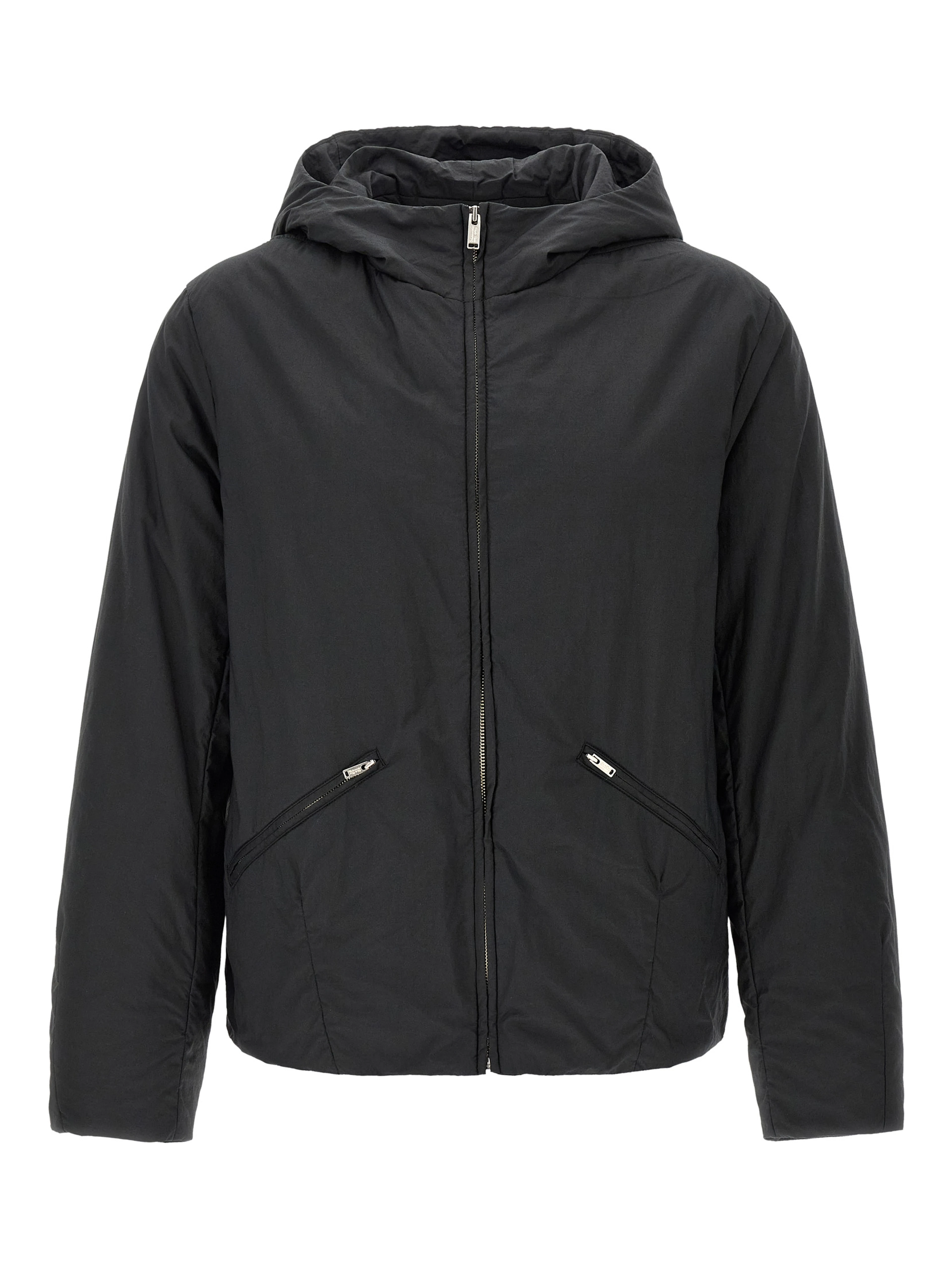 Black Cotton Full-Length Jacket