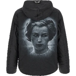 Black Cotton Full-Length Jacket